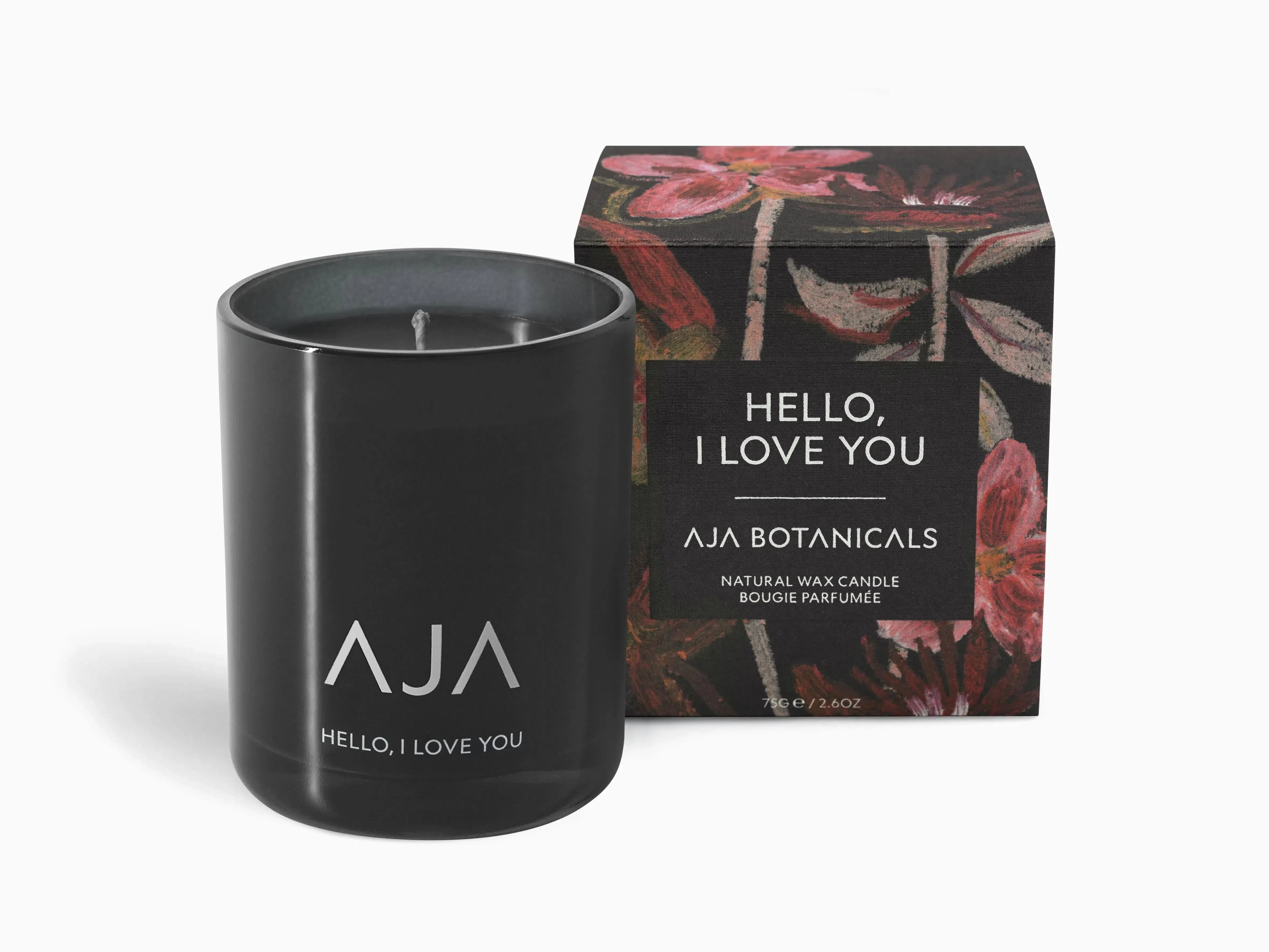 AJA Botanicals Hello, I Love You Votive Candle - Black-MALFORD OF LONDON SAVILE ROW MENSWEAR OUTLET
