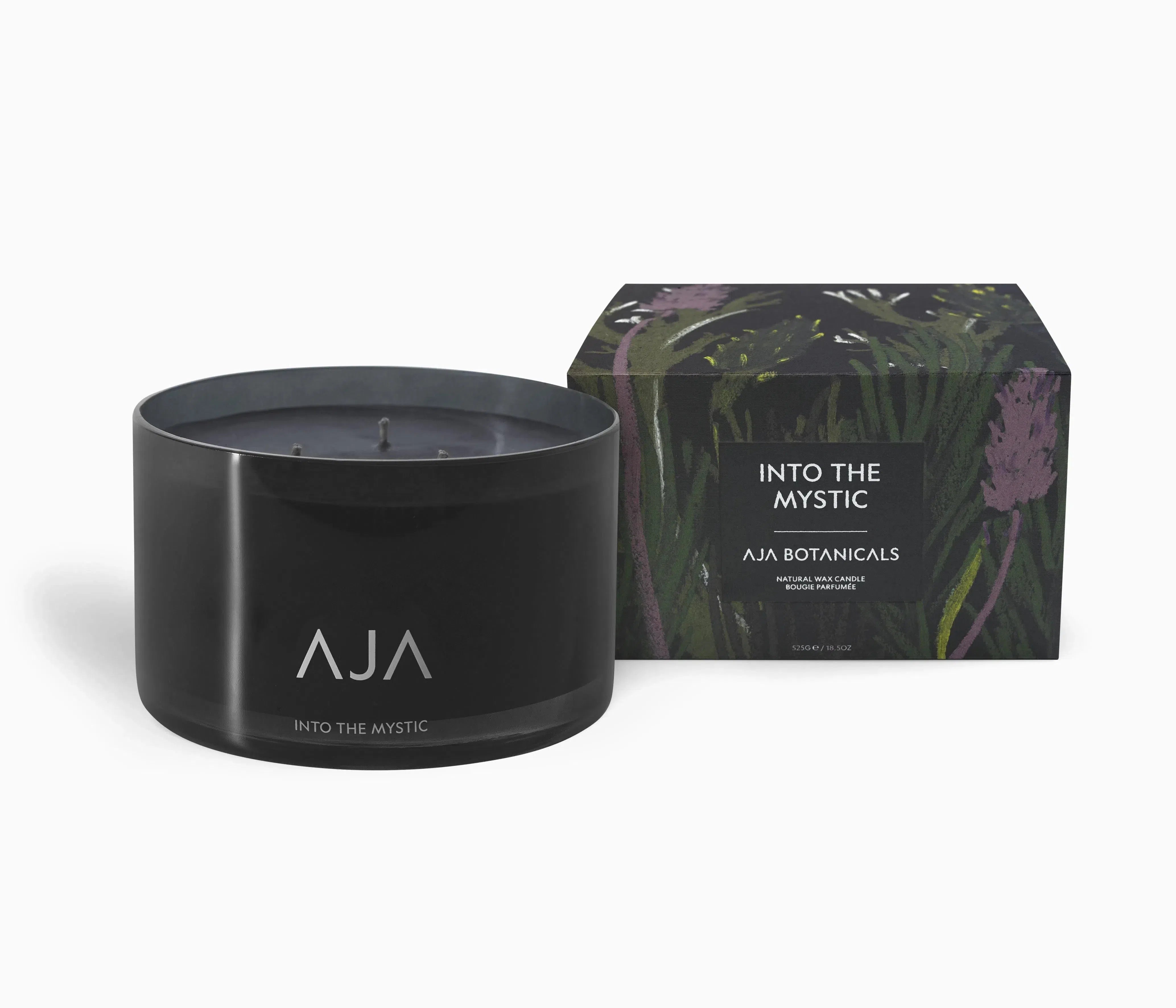 AJA Botanicals Into The Mystic Three Wick Candle - Black-MALFORD OF LONDON SAVILE ROW MENSWEAR OUTLET