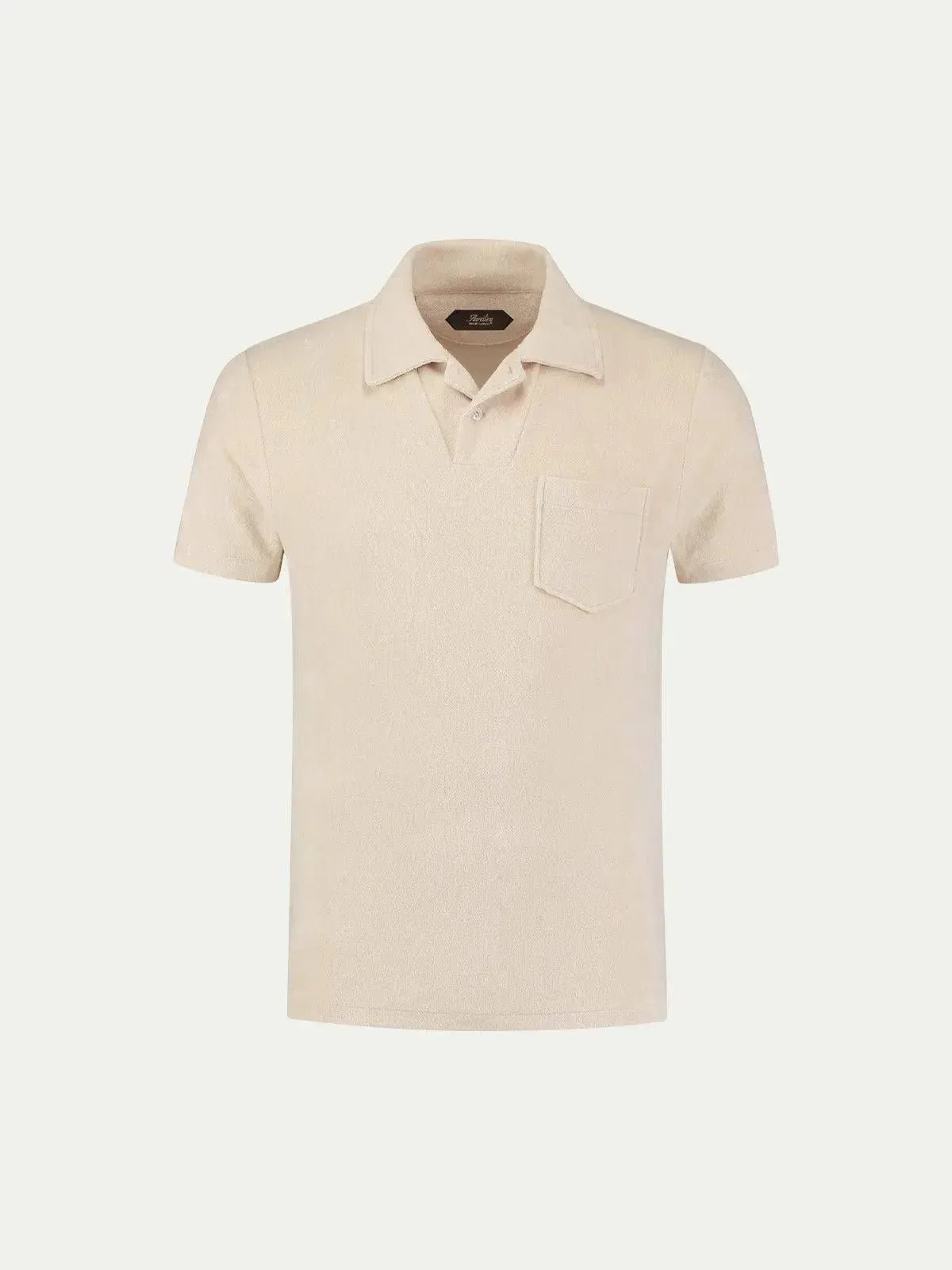 AURELIEN TERRY POLO SHIRT 2 SHELL - Savile Row Formalwear Outlet - Malford of London