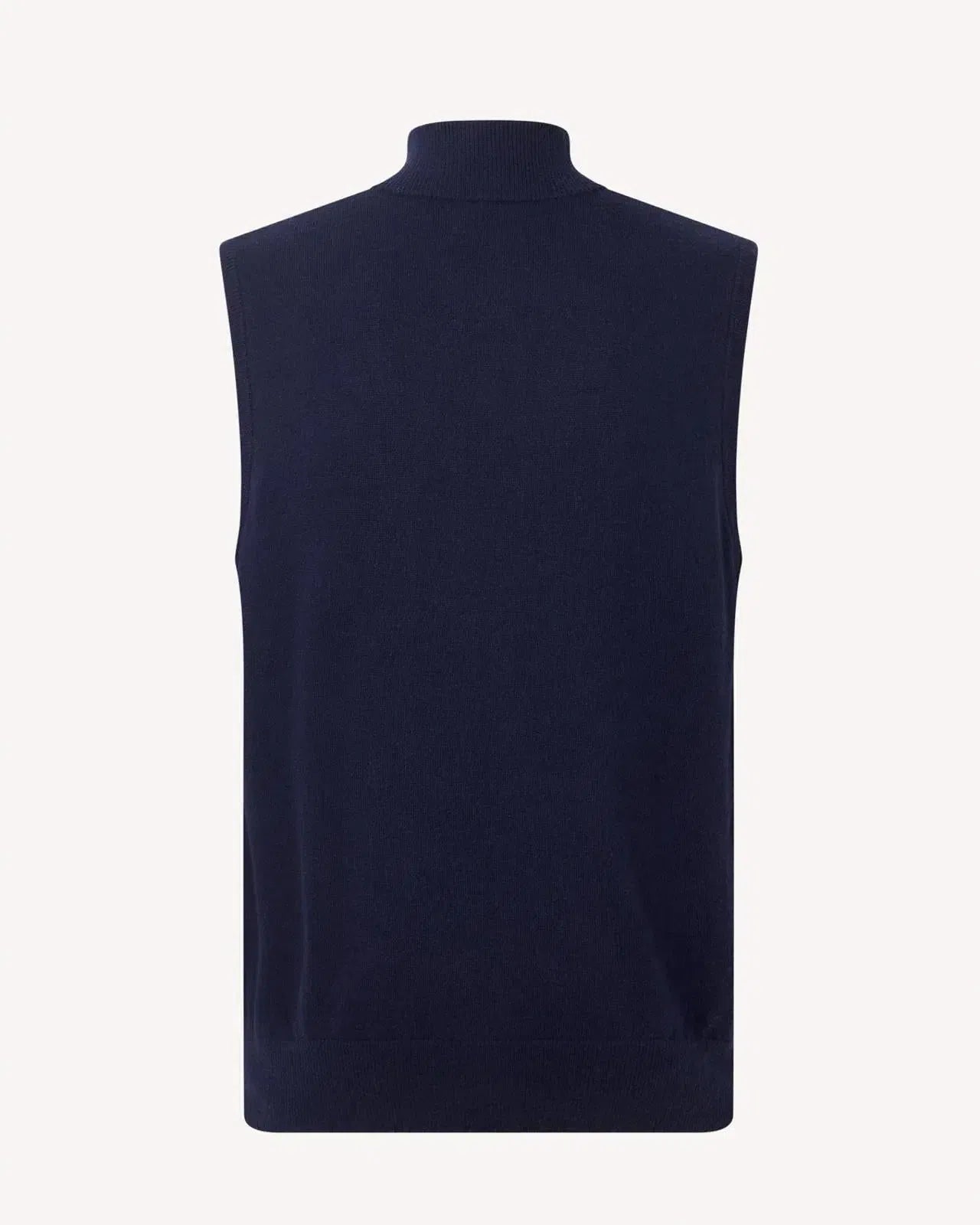 BERNARD WEATHERILL Full Zip Vest Gilet Savile Row Navy-MALFORD OF LONDON SAVILE ROW MENSWEAR OUTLET