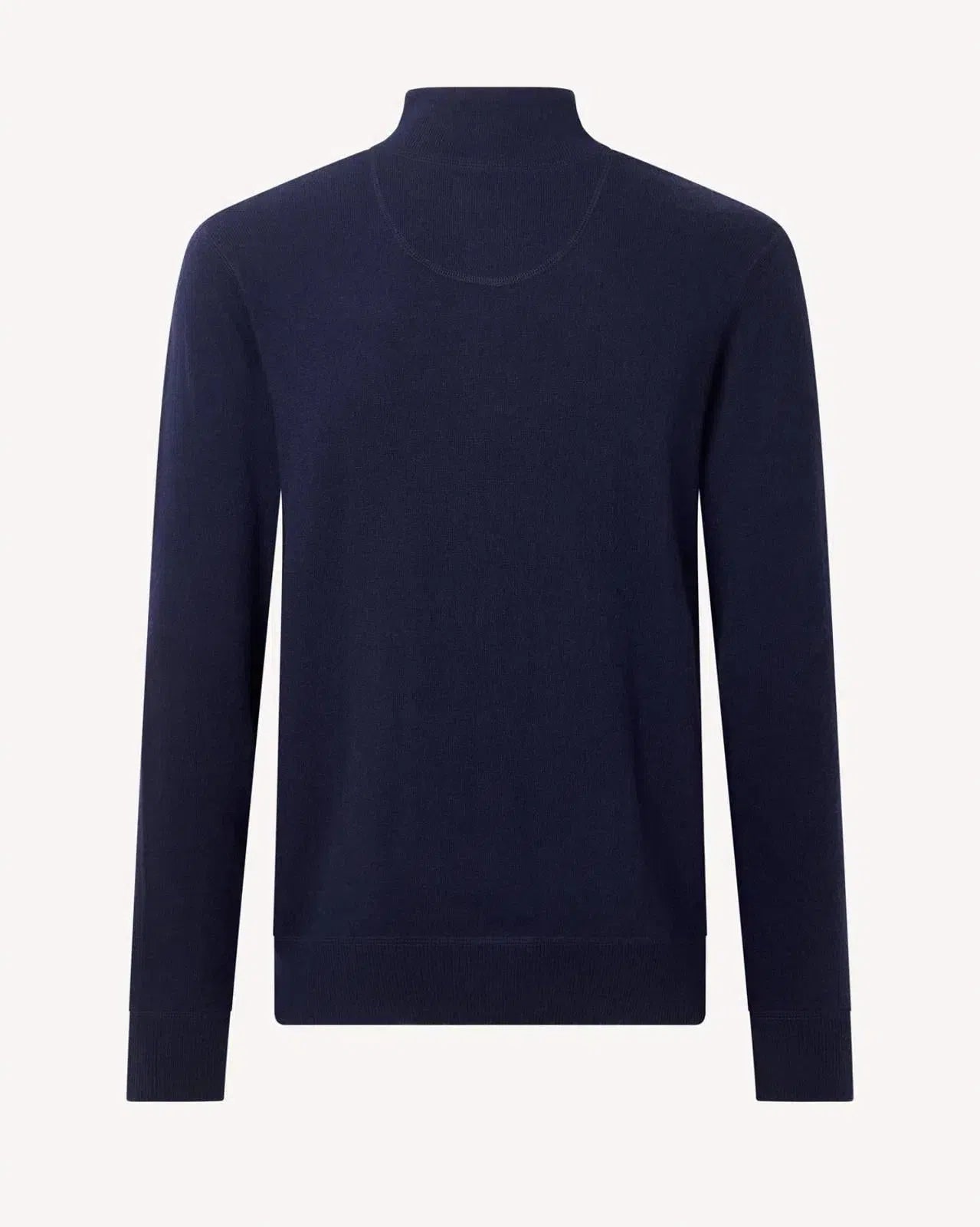 Bernard Weatherill Stand Collar Pullover Jumper Savile Row Navy-MALFORD OF LONDON SAVILE ROW MENSWEAR OUTLET