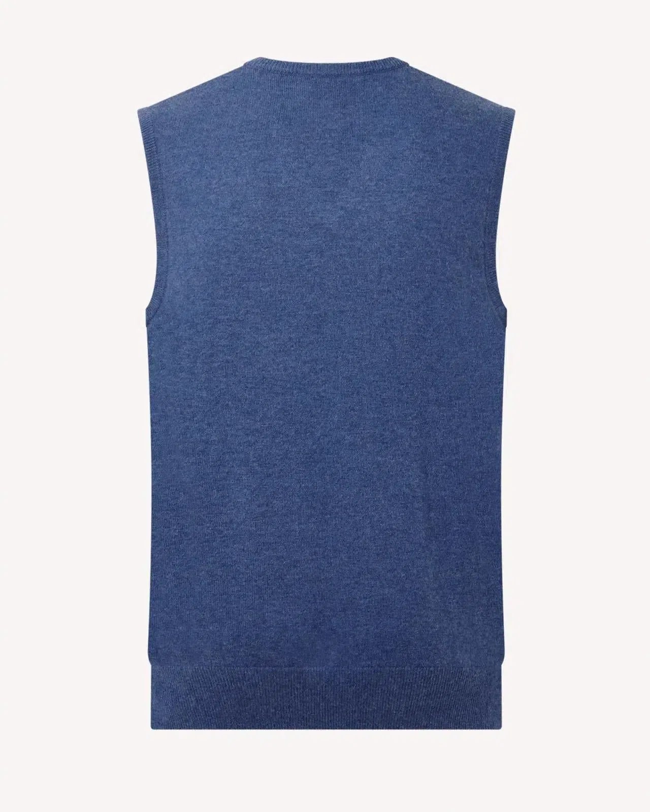 Bernard Weatherill V-neck 1/4 Zip Vest Gilet Channel Isle Blue-MALFORD OF LONDON SAVILE ROW MENSWEAR OUTLET