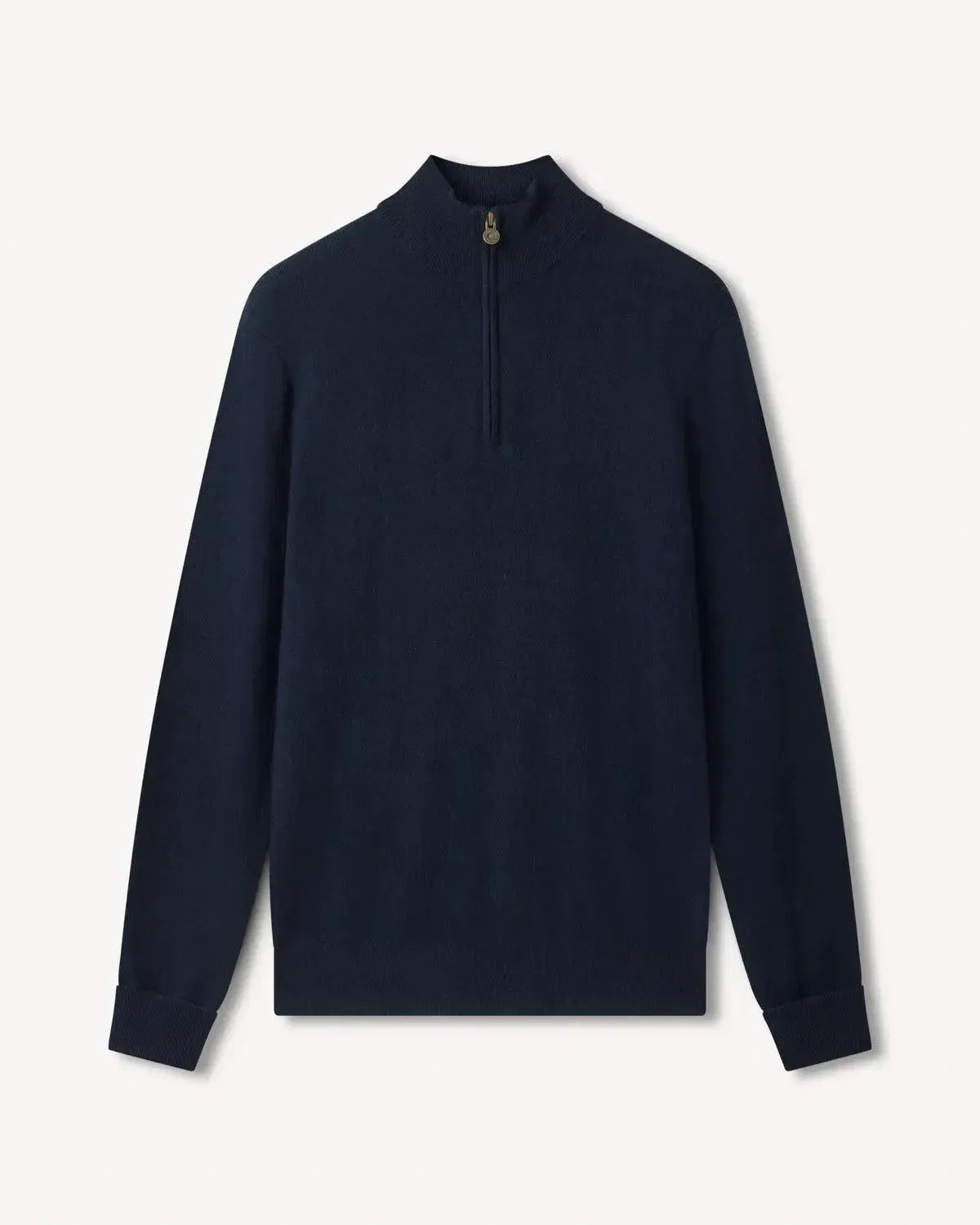 BW 1/4 Zip Cashmere Mix NAVY-MALFORD OF LONDON SAVILE ROW MENSWEAR OUTLET