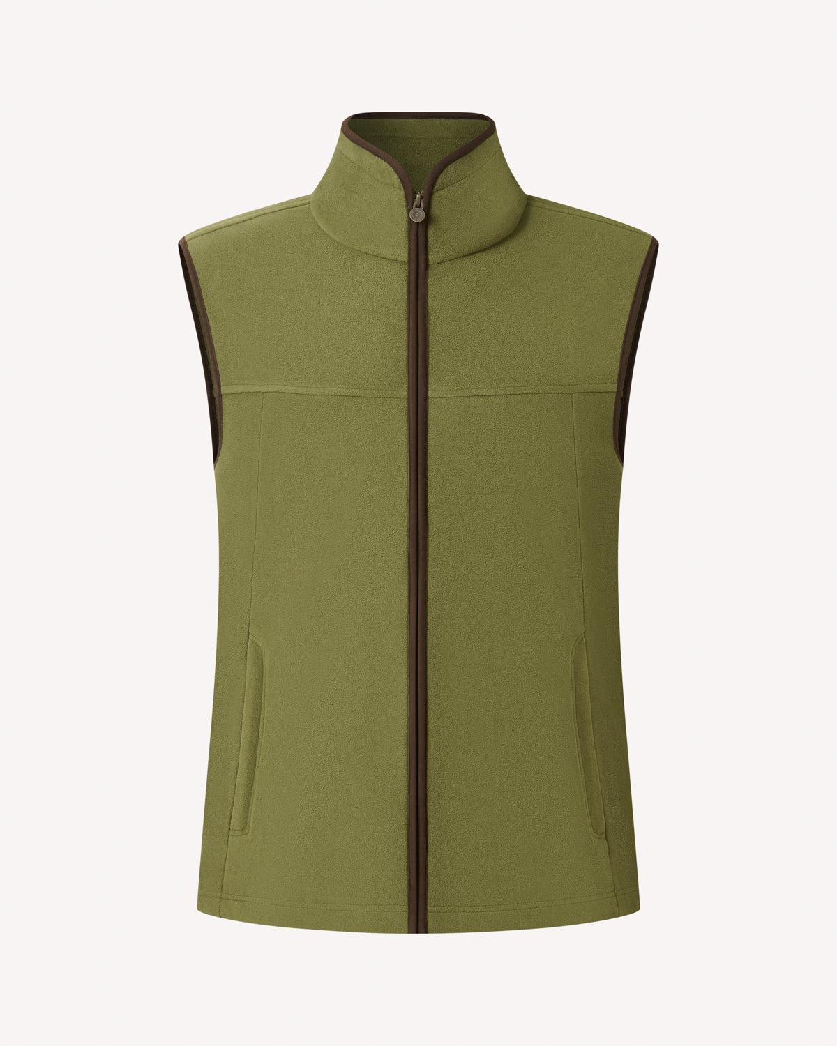 BW Fleece Gilet Green-MALFORD OF LONDON SAVILE ROW MENSWEAR OUTLET