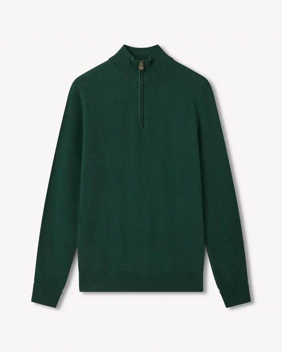 Bernard Weatherill 1/4 Zip Cashmere Mix Forest - Savile Row Formalwear Outlet - Malford of London