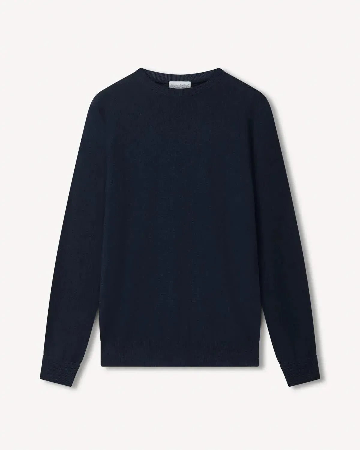 Bernard Weatherill Cashmere Mix Crew Neck Navy - Savile Row Formalwear Outlet - Malford of London