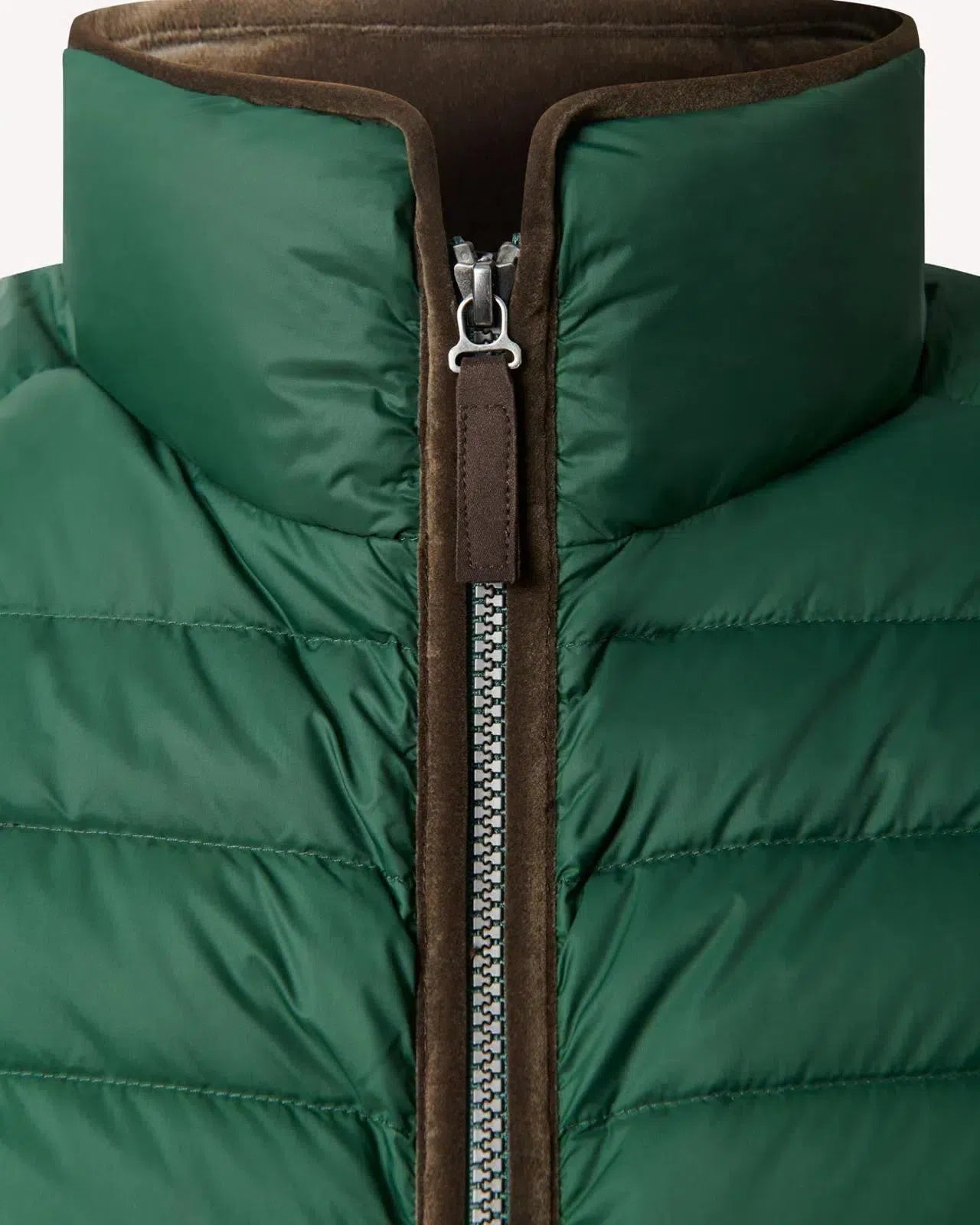 Bernard Weatherill Contrast Trim Quilted Gilet Thyme Green-MALFORD OF LONDON SAVILE ROW MENSWEAR OUTLET