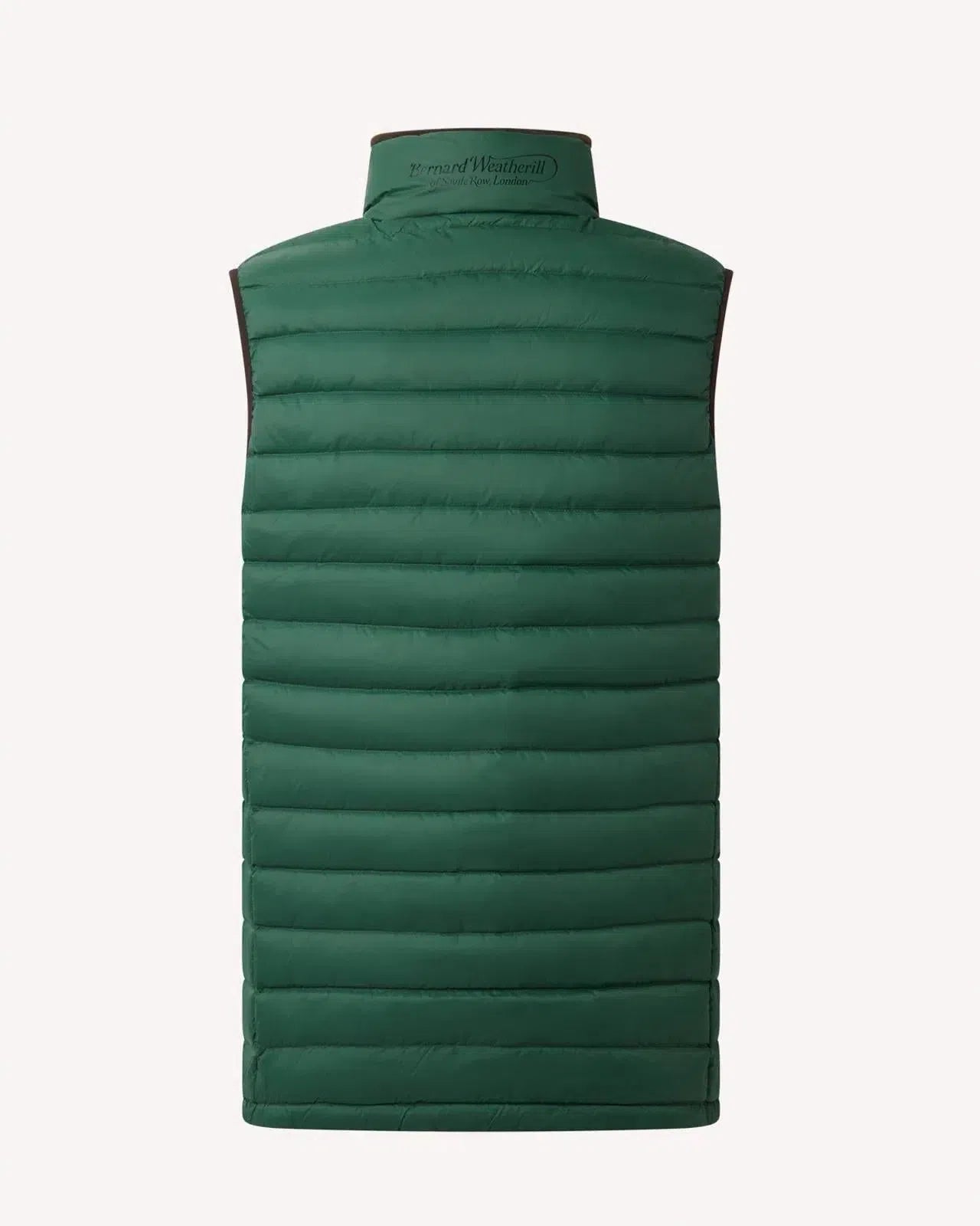 Bernard Weatherill Contrast Trim Quilted Gilet Thyme Green-MALFORD OF LONDON SAVILE ROW MENSWEAR OUTLET