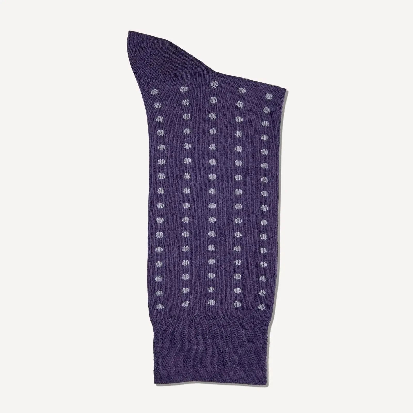 Bernard Weatherill Dot Socks Grape/Silver-MALFORD OF LONDON SAVILE ROW MENSWEAR OUTLET