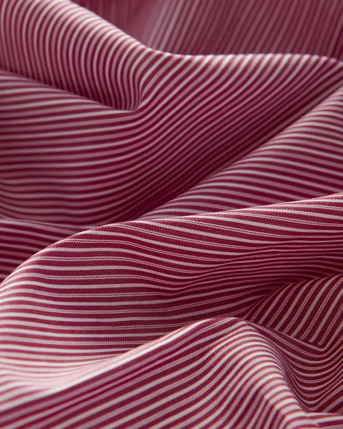 Bernard Weatherill Fine City Stripe Semi-Cutaway Shirt Red/White-MALFORD OF LONDON SAVILE ROW MENSWEAR OUTLET