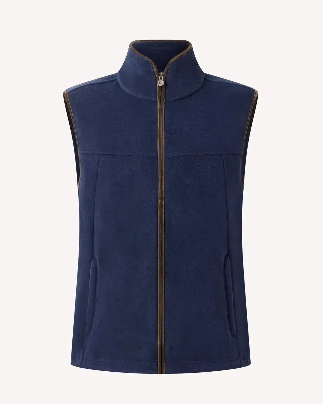 Bernard Weatherill Full Zip Fleece Gilet Blue-MALFORD OF LONDON SAVILE ROW MENSWEAR OUTLET