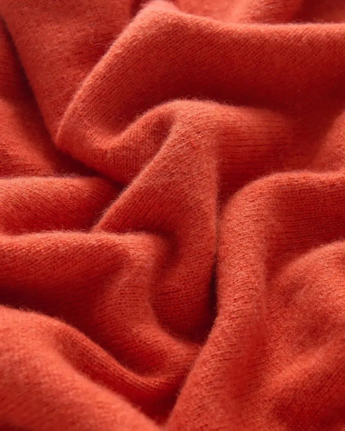 Bernard Weatherill Lambswool Plain Crew Neck Burnt Orange-MALFORD OF LONDON SAVILE ROW MENSWEAR OUTLET