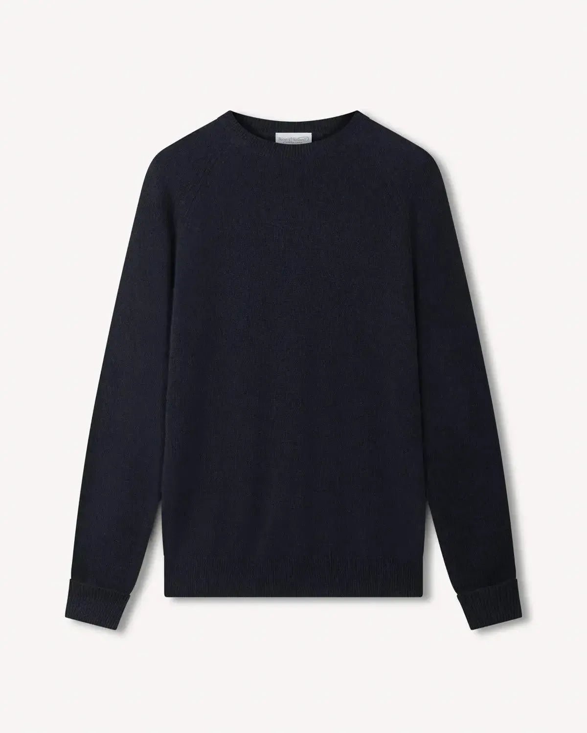 Bernard Weatherill Lambswool Plain Crew Neck Navy - Savile Row Formalwear Outlet - Malford of London