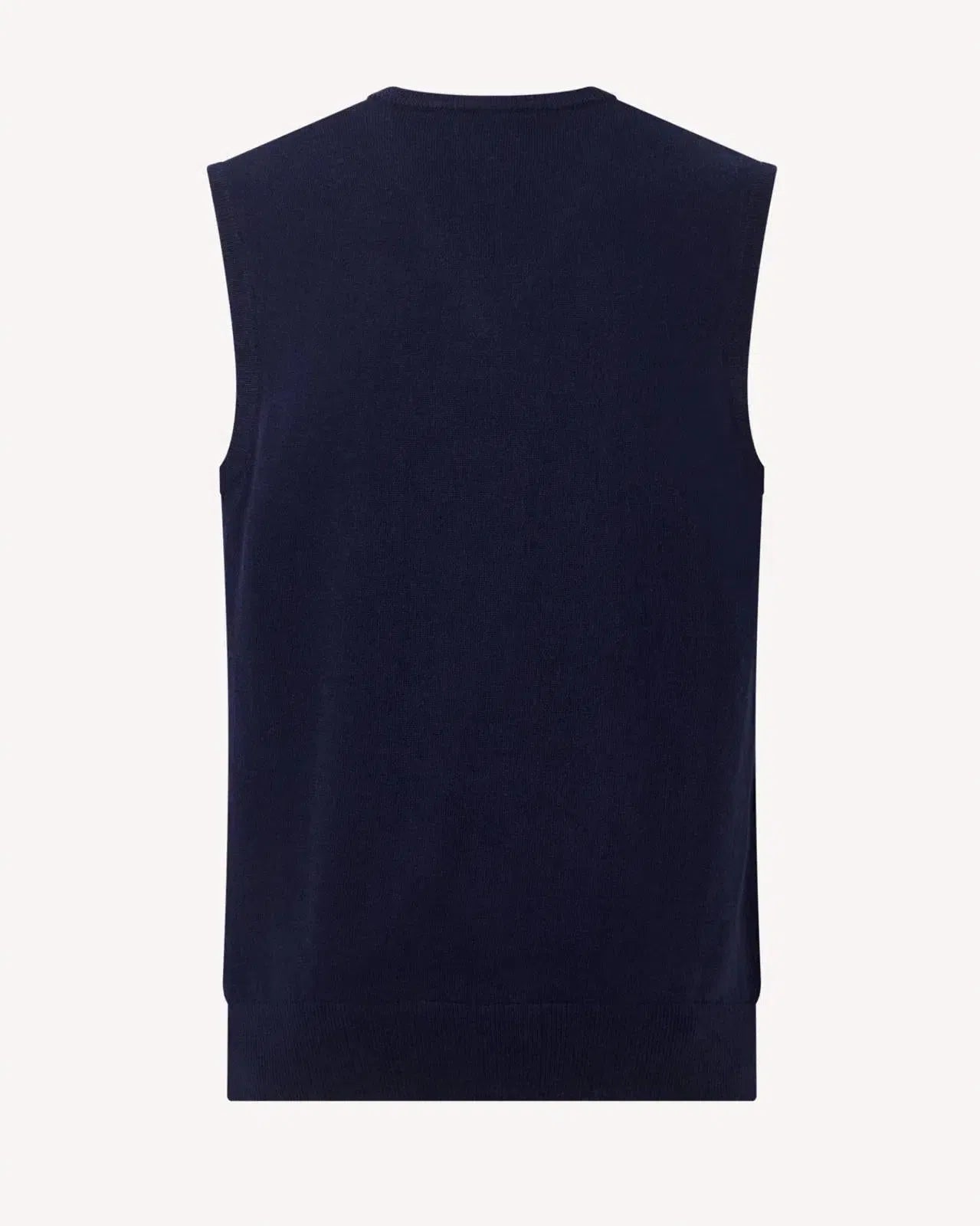 Bernard Weatherill V-Neck Vest Gilet Navy-MALFORD OF LONDON SAVILE ROW MENSWEAR OUTLET