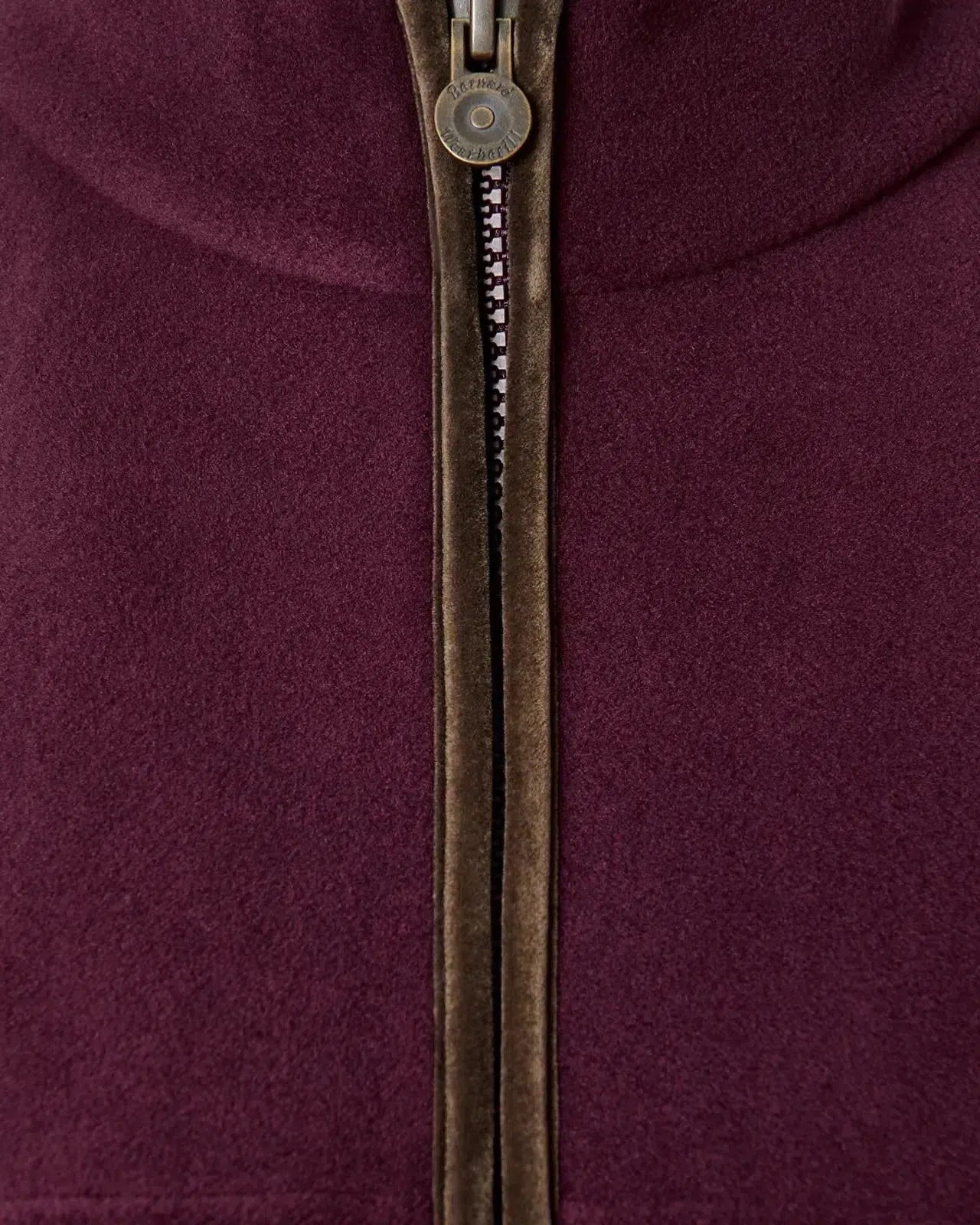 Bernard Weatherill Womens Full Zip Fleece Gilet Aubergine-MALFORD OF LONDON SAVILE ROW MENSWEAR OUTLET