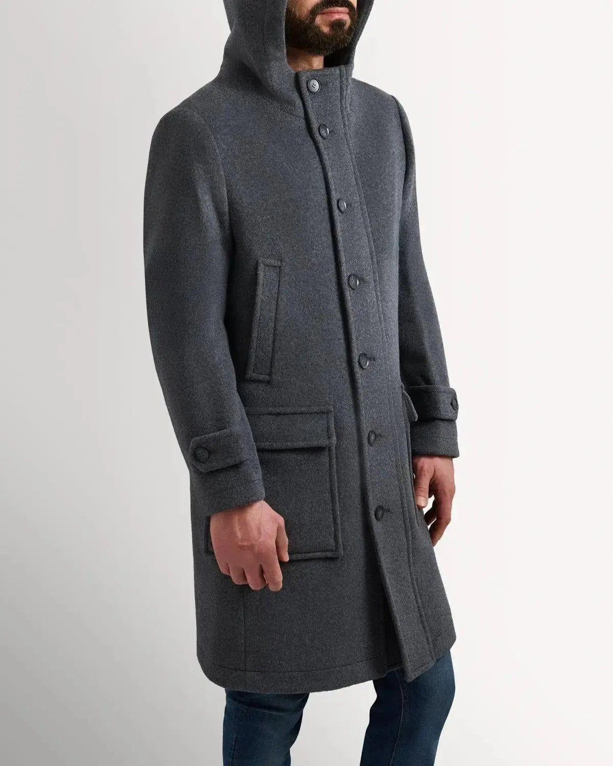 Bernard Weatherill Wool Cashmere Parker Grey - Savile Row Formalwear Outlet - Malford of London