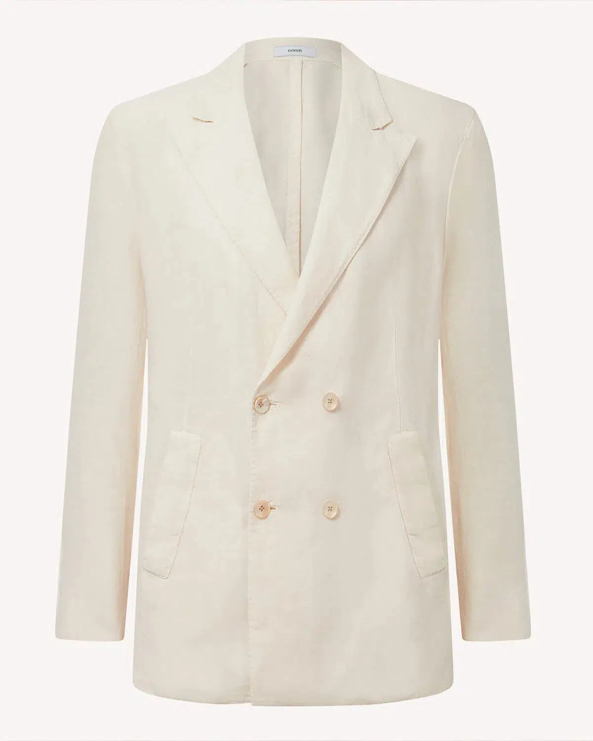 Boglioli DB Linen Dover Jacket - Off White-MALFORD OF LONDON SAVILE ROW MENSWEAR OUTLET