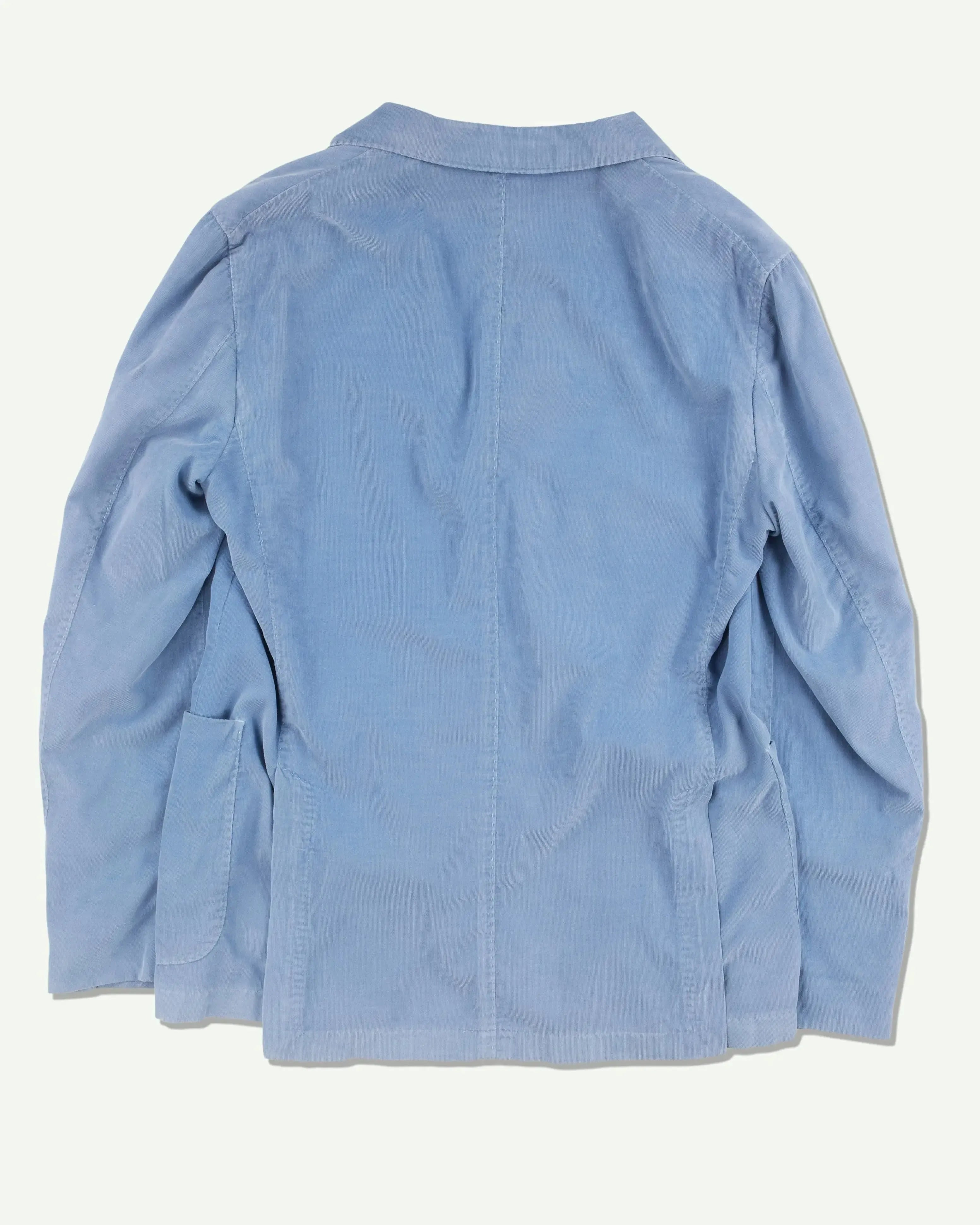 Boglioli L/W Baby Cord Cotton K-Jacket - Baby Blue-MALFORD OF LONDON SAVILE ROW MENSWEAR OUTLET