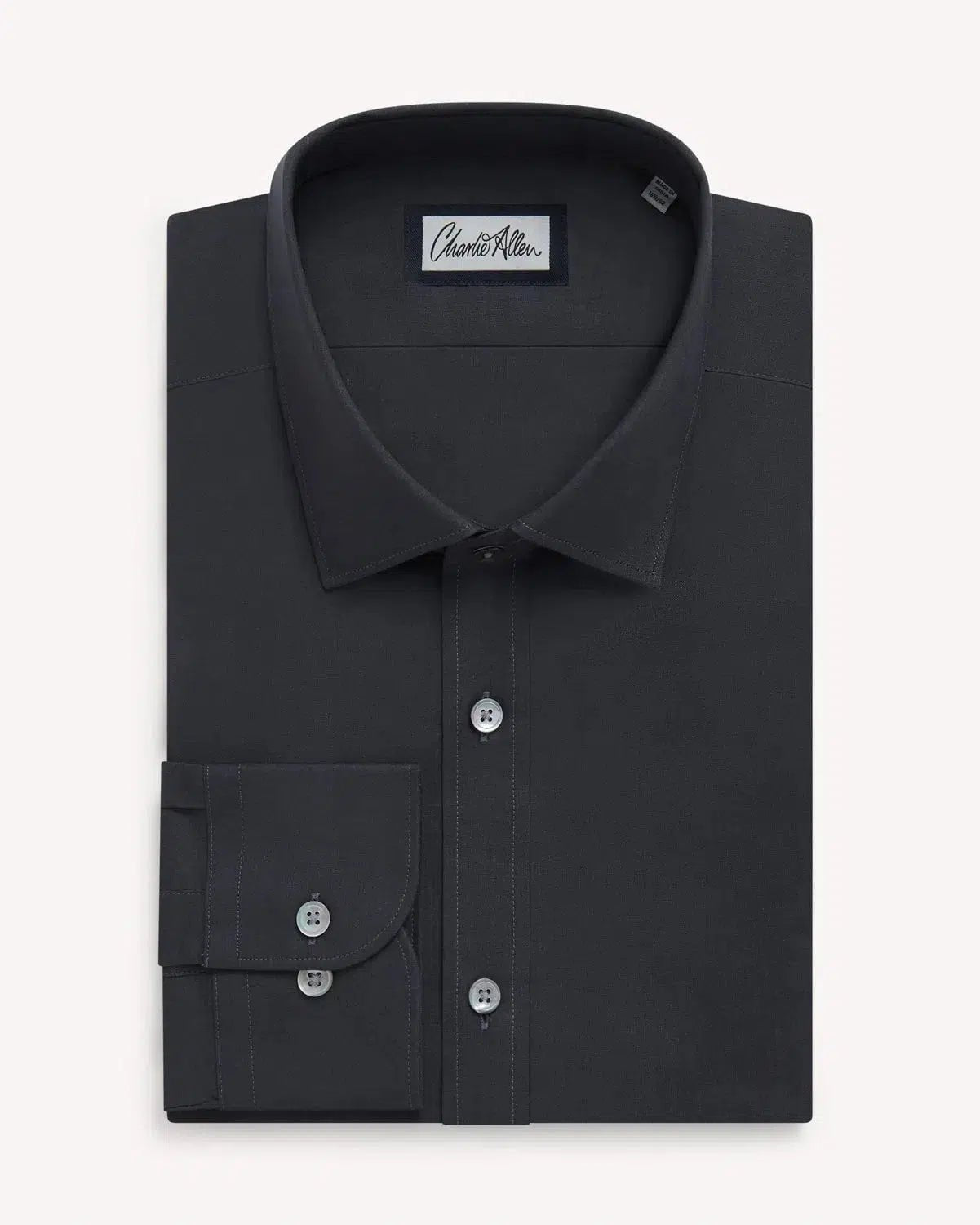 Charlie Allen Blue/Black Poplin Shirt – Savile Row Menswear Outlet | Malford of London