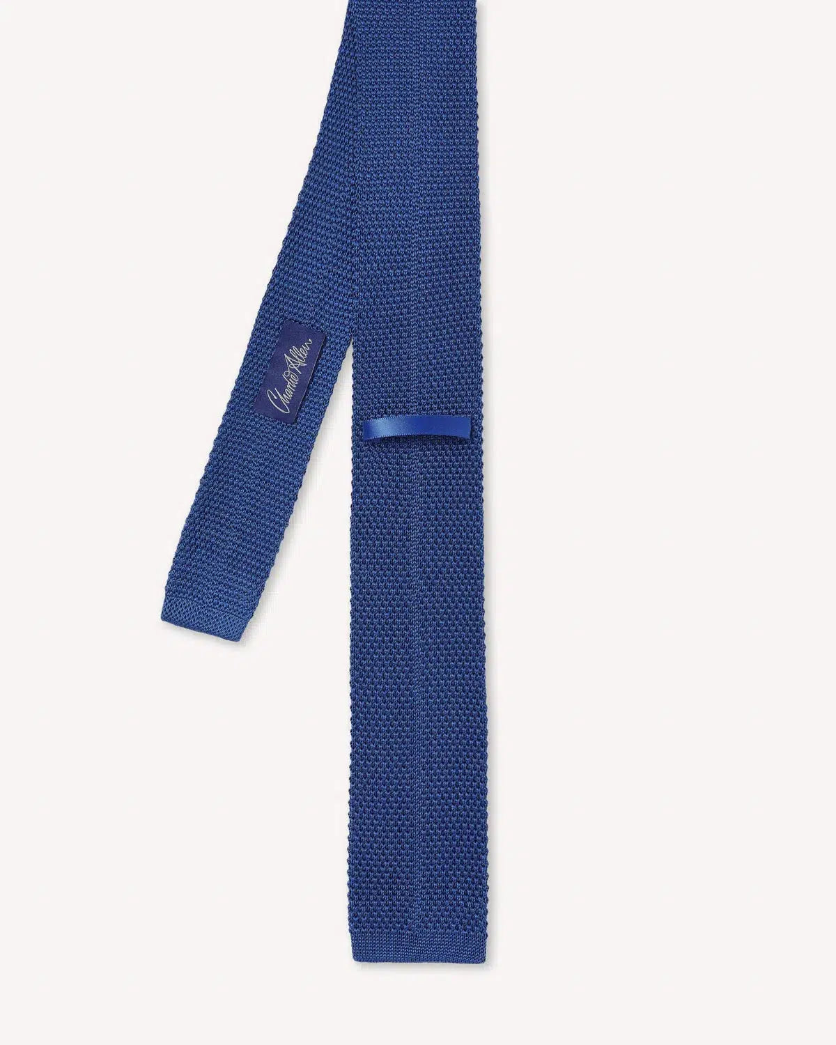 Charlie Allen Knitted Tie Royal Blue-MALFORD OF LONDON SAVILE ROW MENSWEAR OUTLET