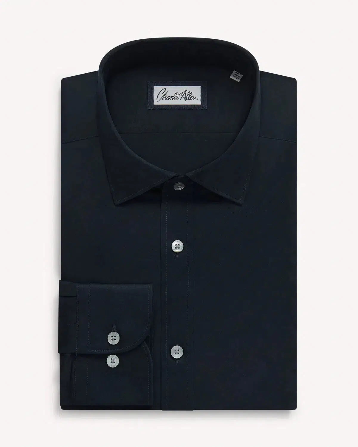 Charlie Allen Poplin Shirt Dark Navy-MALFORD OF LONDON SAVILE ROW MENSWEAR OUTLET