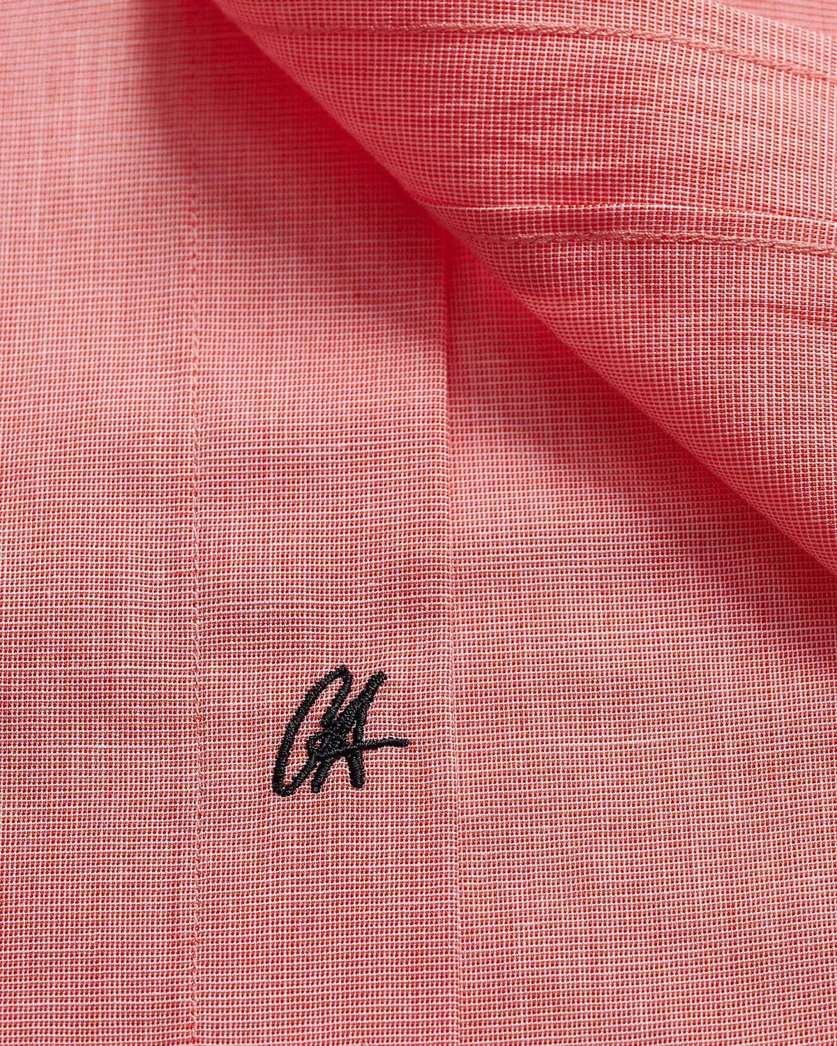Charlie Allen Poplin Shirt Tangerine-MALFORD OF LONDON SAVILE ROW MENSWEAR OUTLET