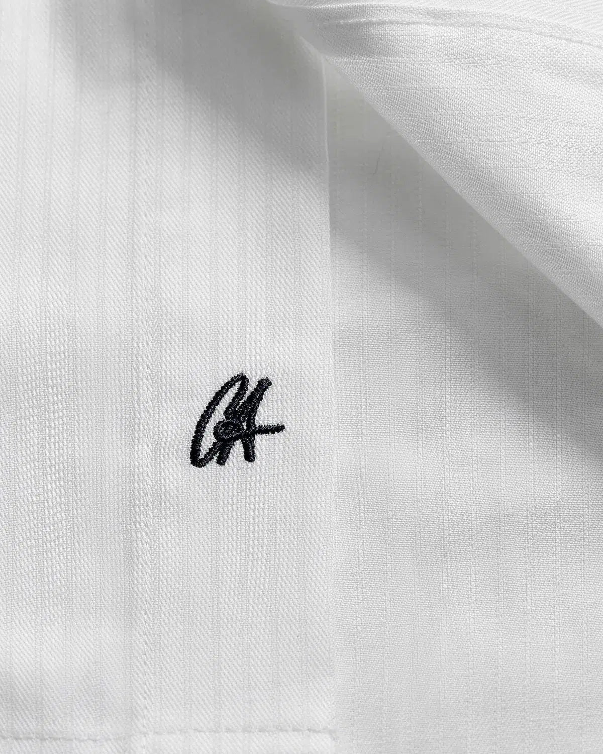 Charlie Allen Poplin Shirt White Stripe-MALFORD OF LONDON SAVILE ROW MENSWEAR OUTLET