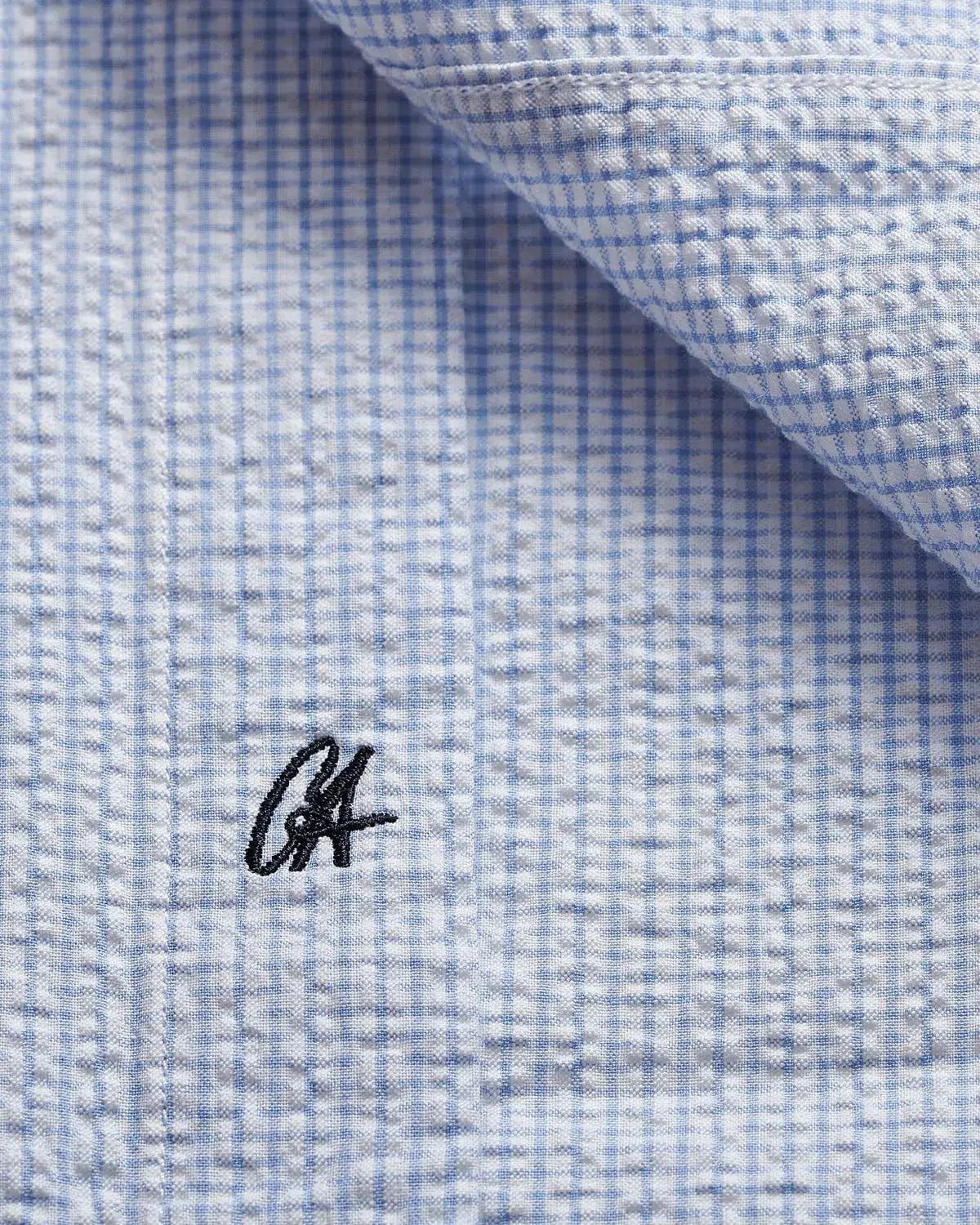 Charlie Allen Seersucker Cotton Shirt Sky – Savile Row Menswear Outlet | Malford of London
