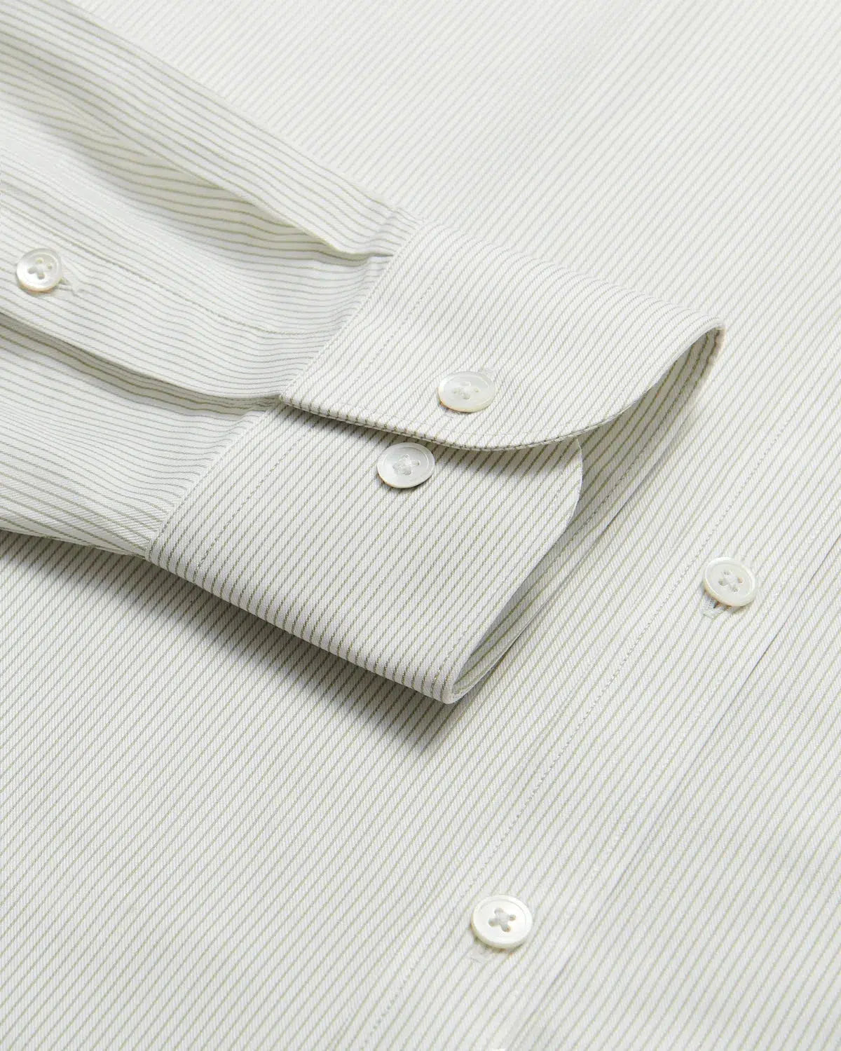Charlie Allen Stripe Shirt Green White-MALFORD OF LONDON SAVILE ROW MENSWEAR OUTLET