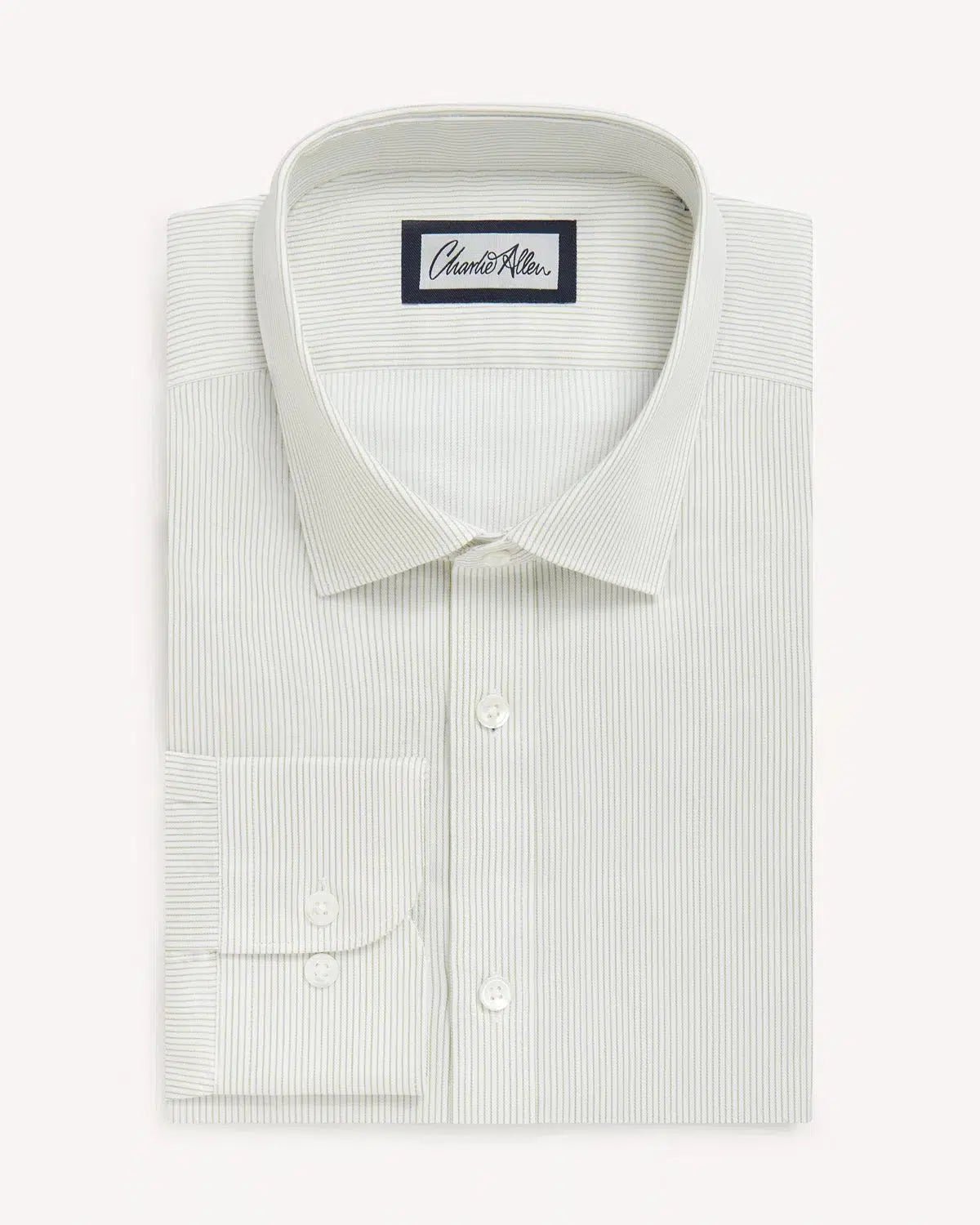 Charlie Allen Stripe Shirt Green White – Savile Row Menswear Outlet | Malford of London
