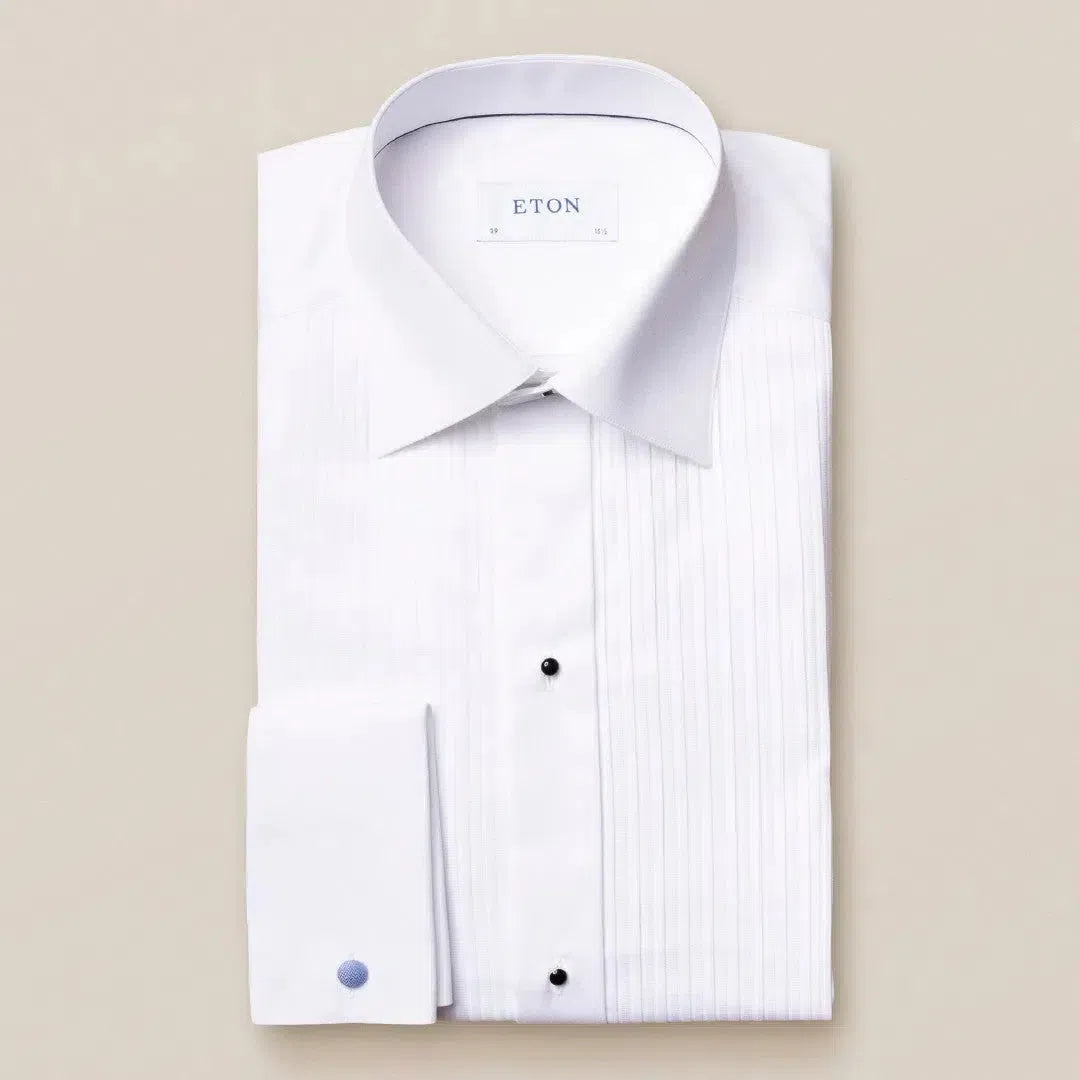 Elton Tuxedo Shirt - White