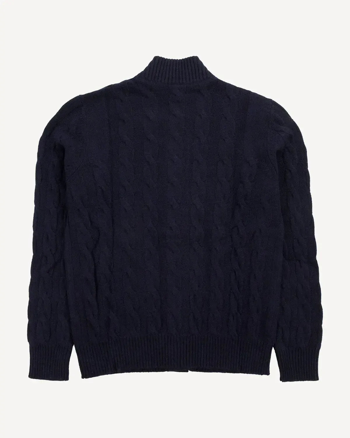 Eleventy Cashmere Cable Cardigan Navy-MALFORD OF LONDON SAVILE ROW MENSWEAR OUTLET