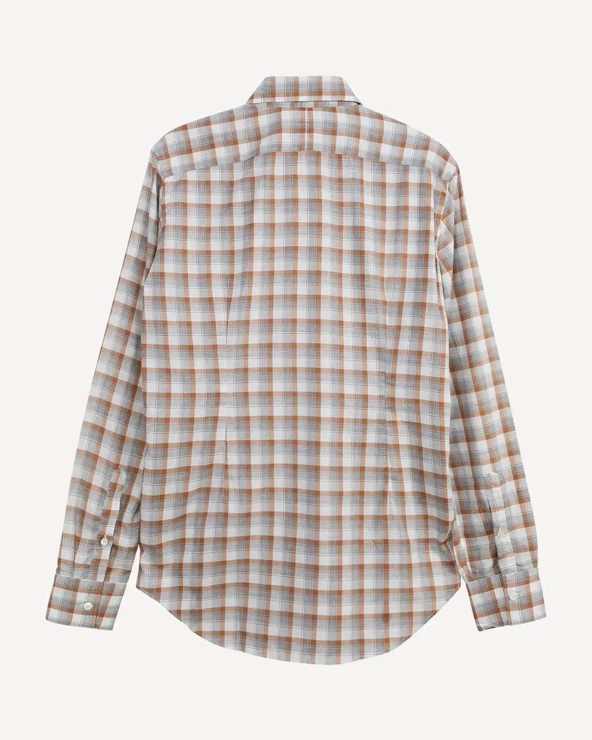 Eleventy Summer Check Shirt Beige White Grey – Savile Row Menswear Outlet | Malford of London