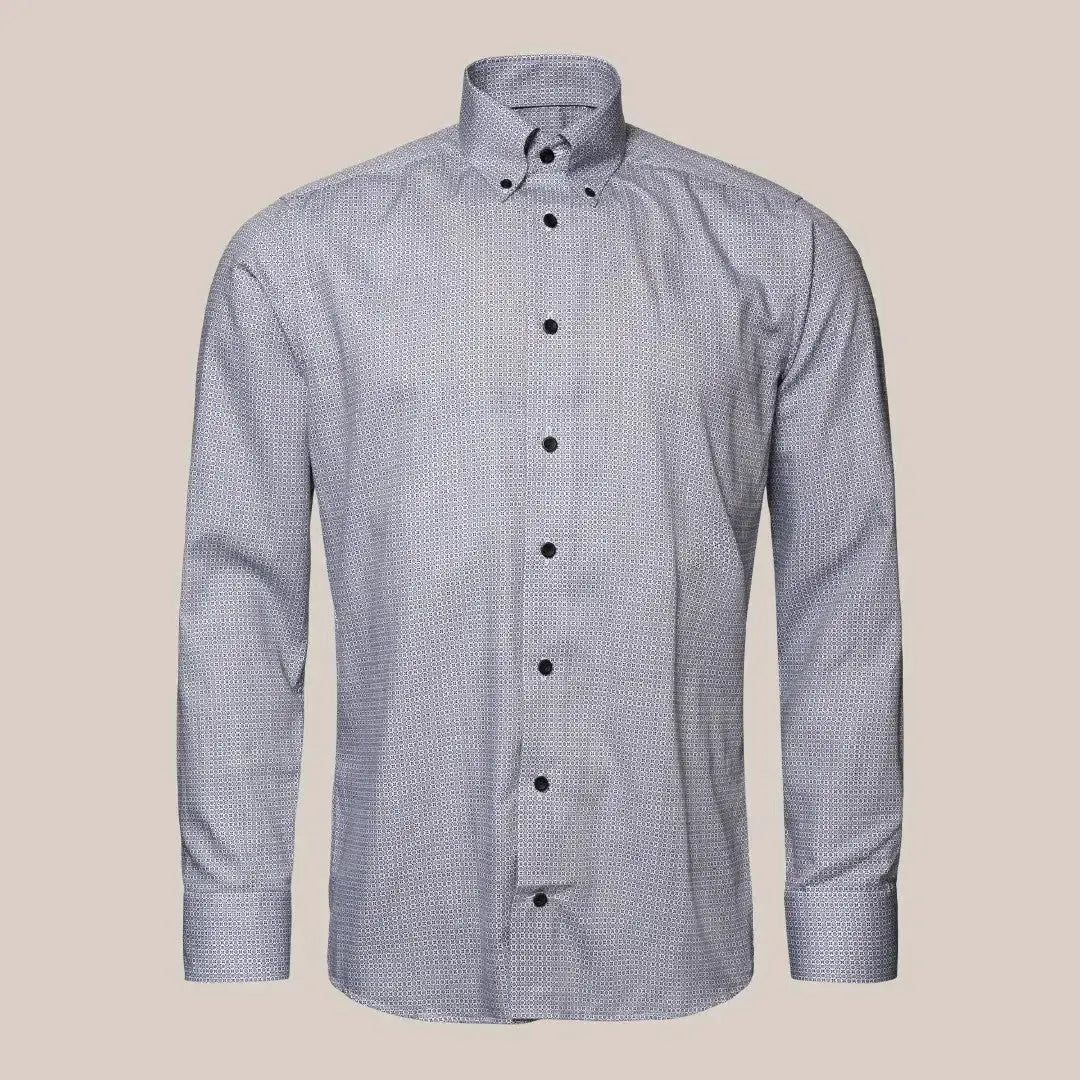 Eton Contemporary Fit Signature Twill Shirt Navy Blue-MALFORD OF LONDON SAVILE ROW MENSWEAR OUTLET