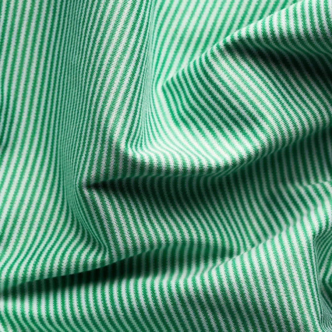 Eton Crew Neck Striped T-shirt Light Green-MALFORD OF LONDON SAVILE ROW MENSWEAR OUTLET