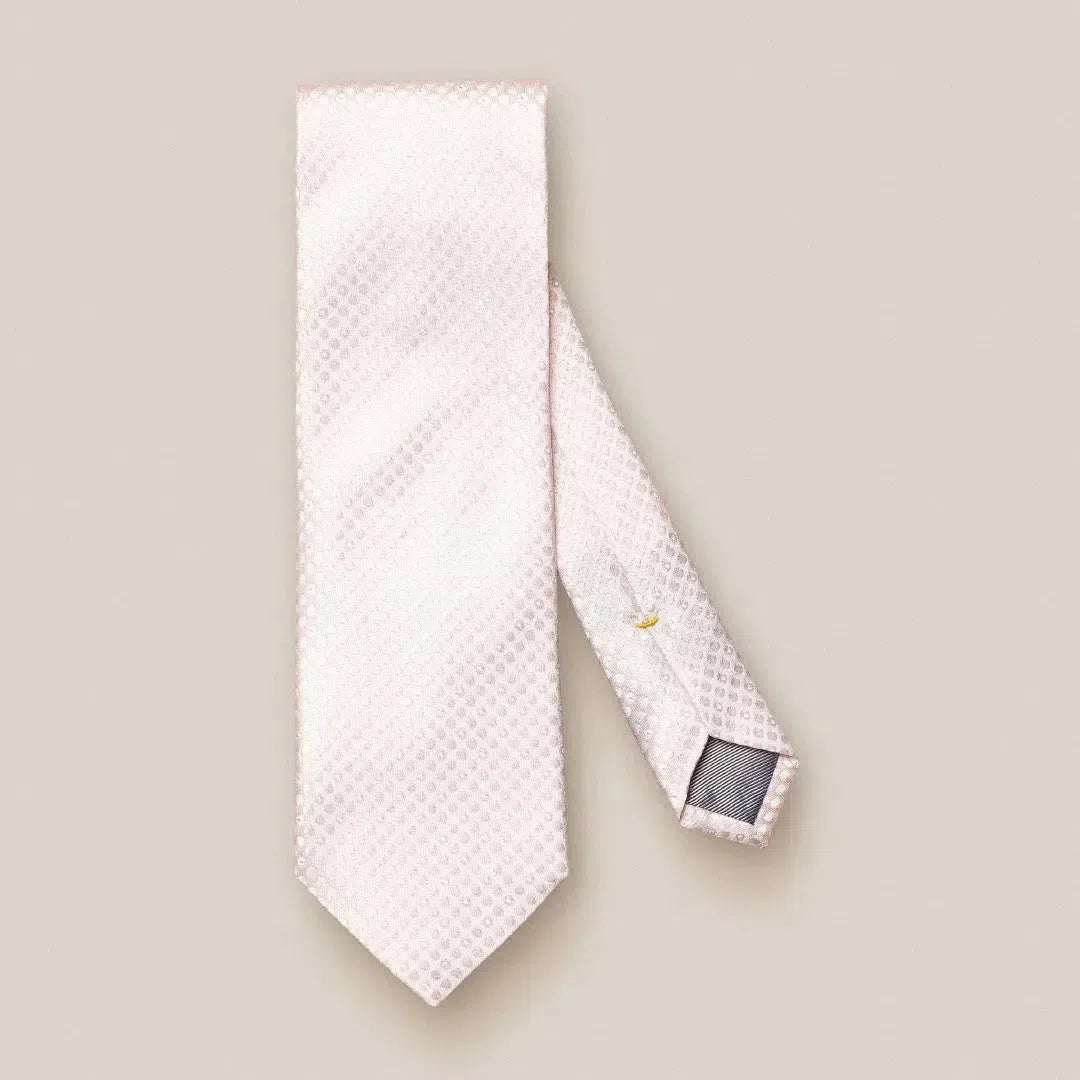 Eton Silk Textured Small Spot Patterned Tie Pink-MALFORD OF LONDON SAVILE ROW MENSWEAR OUTLET