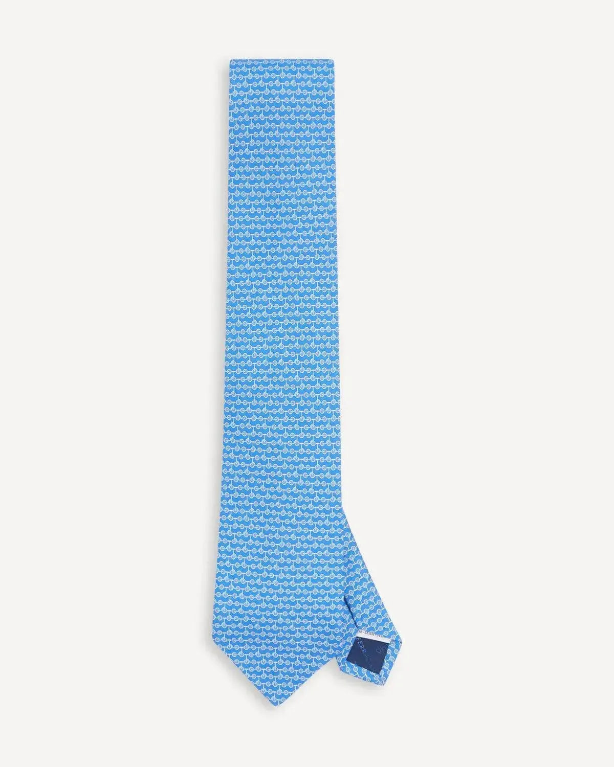 Ferragamo Printed Silk Tie - Sky Trike Design-MALFORD OF LONDON SAVILE ROW MENSWEAR OUTLET