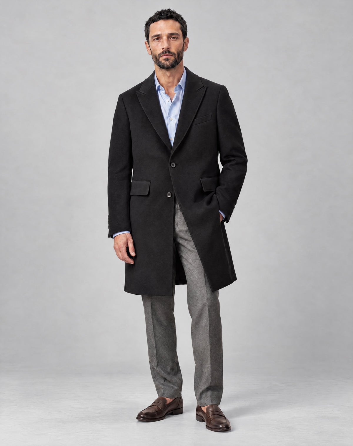 Gianni Feraud Overcoat Black