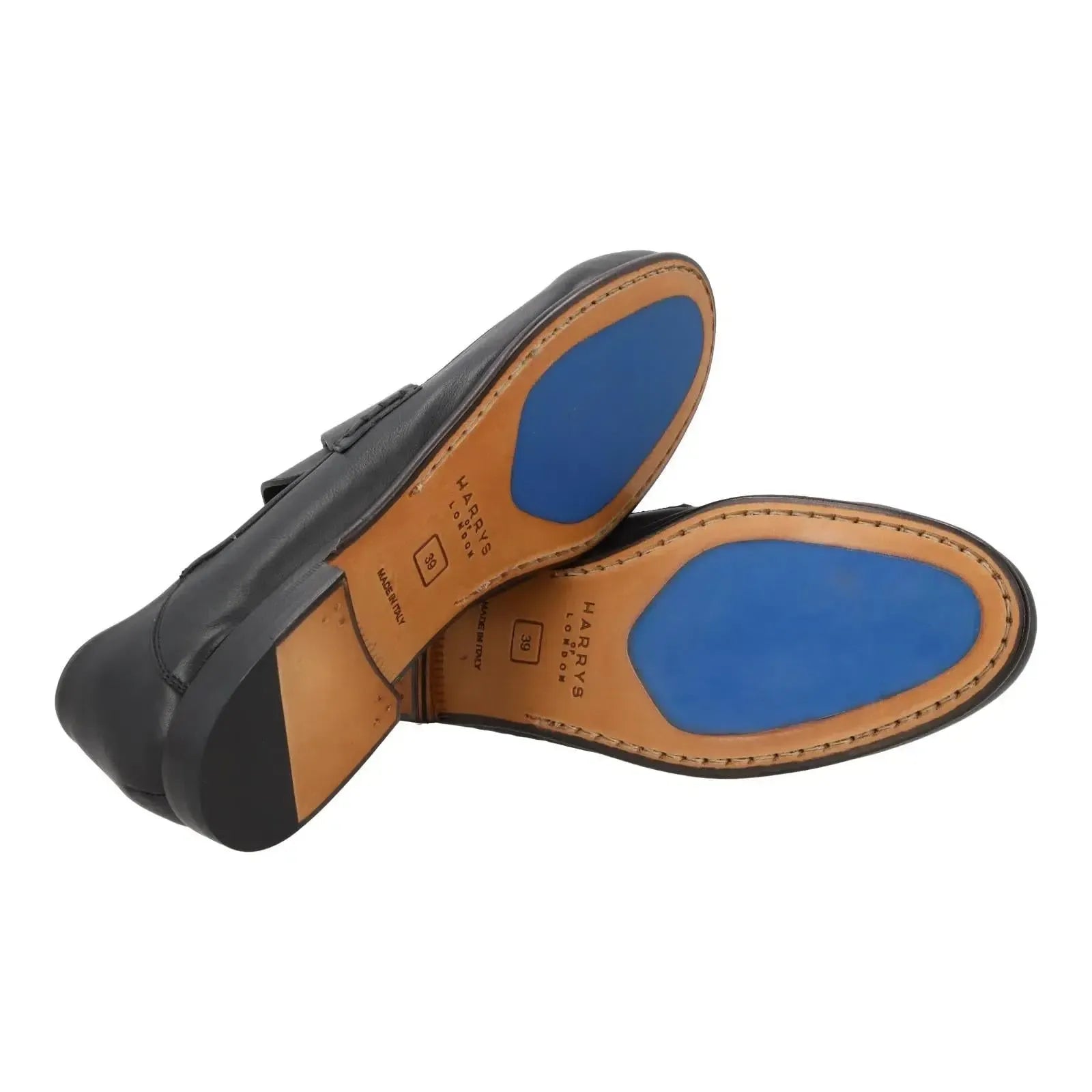 Harry's of London Lady Edward Moccasin Shoe Black-MALFORD OF LONDON SAVILE ROW MENSWEAR OUTLET