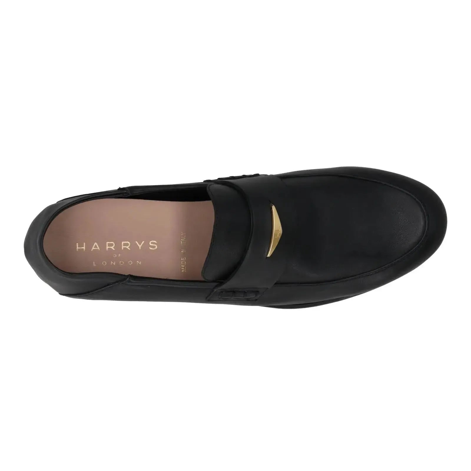 Harry's of London Lady Edward Moccasin Shoe Black-MALFORD OF LONDON SAVILE ROW MENSWEAR OUTLET