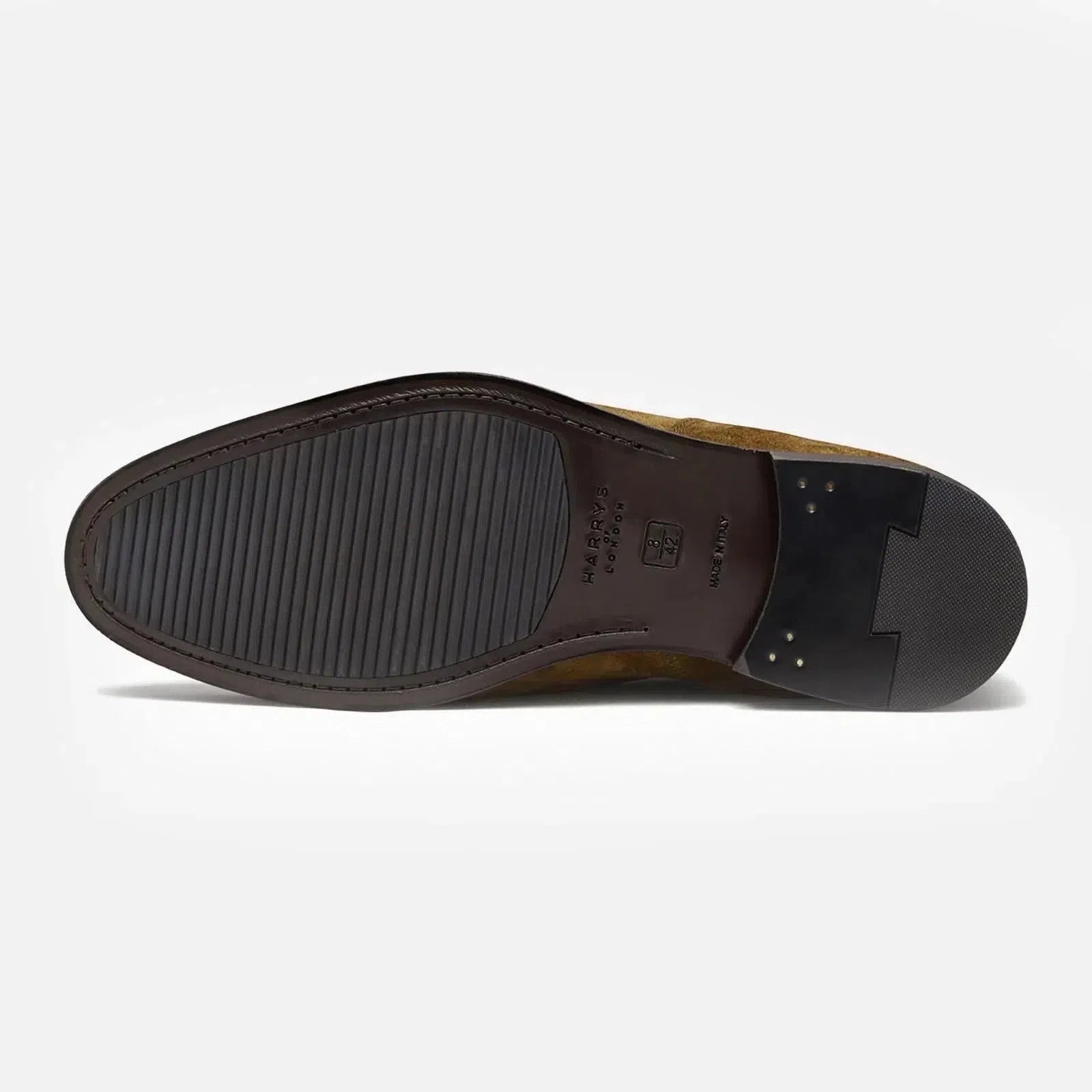 Harrys Of London Archer G Suede Shoe Chestnut-MALFORD OF LONDON SAVILE ROW MENSWEAR OUTLET