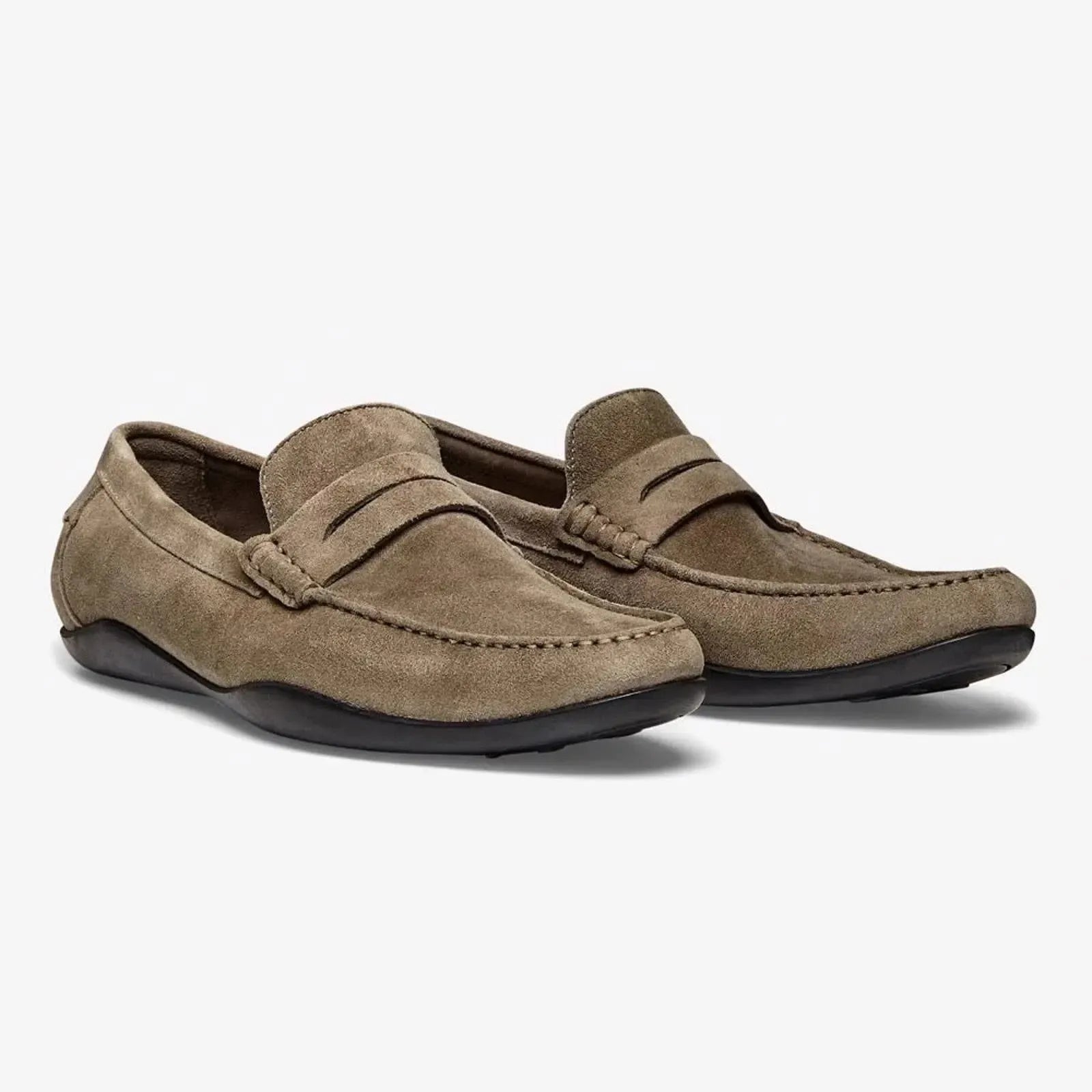 Harrys Of London Basel 3D G Kudu Shoe Taupe-MALFORD OF LONDON SAVILE ROW MENSWEAR OUTLET