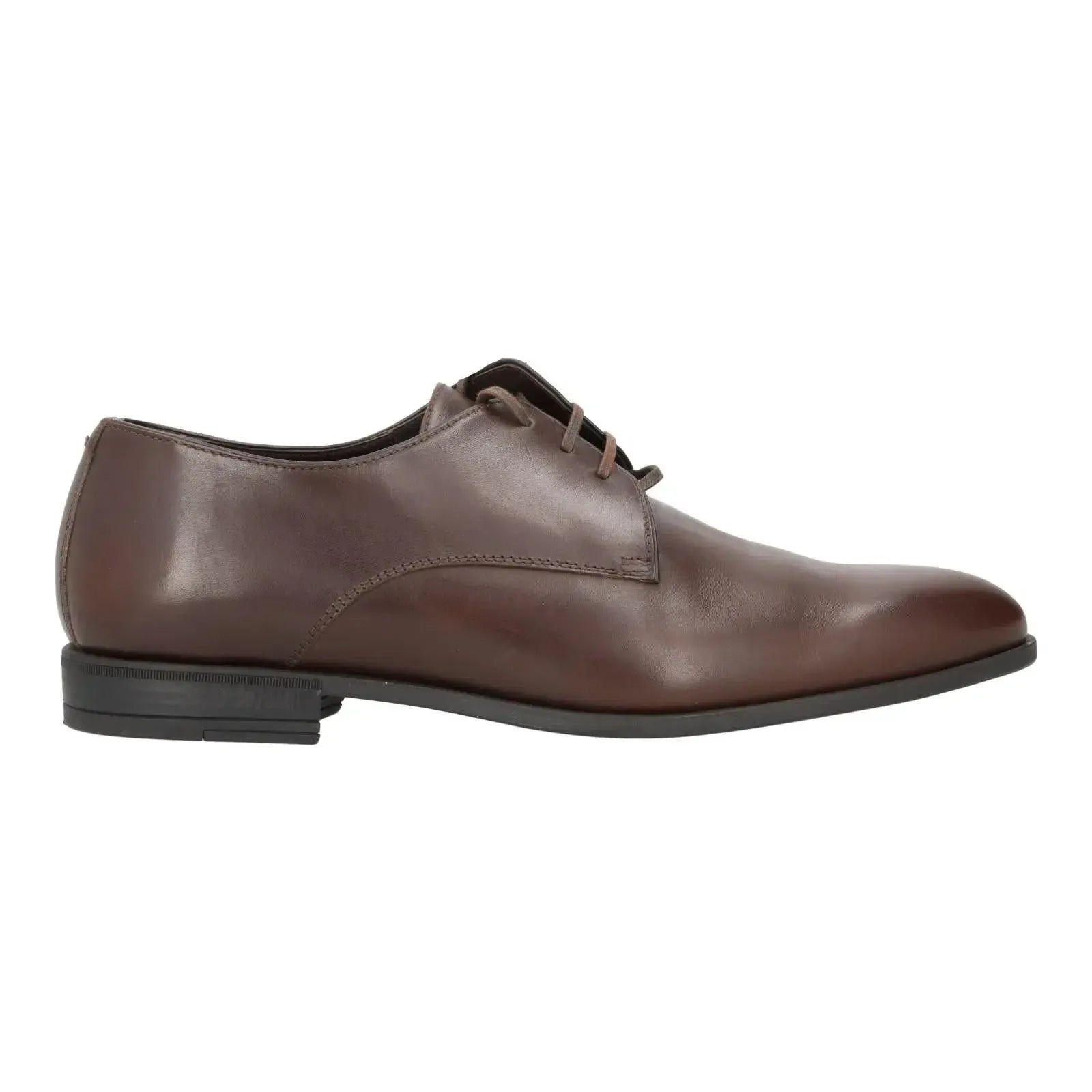 Harrys Of London Christopher R Polished Leather Derby Shoe Dark Brown-MALFORD OF LONDON SAVILE ROW MENSWEAR OUTLET