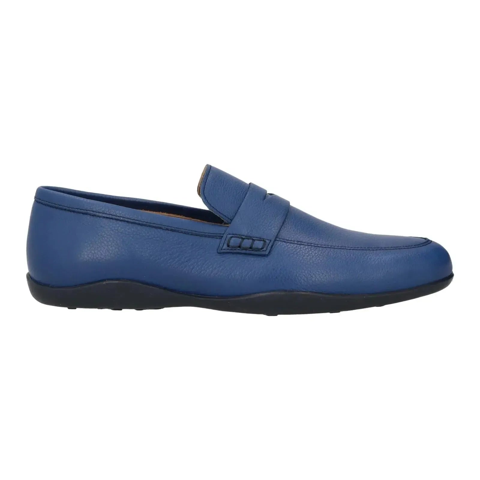 Harrys Of London Downing 3D G Milled Leather Penny Loafer Navy-MALFORD OF LONDON SAVILE ROW MENSWEAR OUTLET