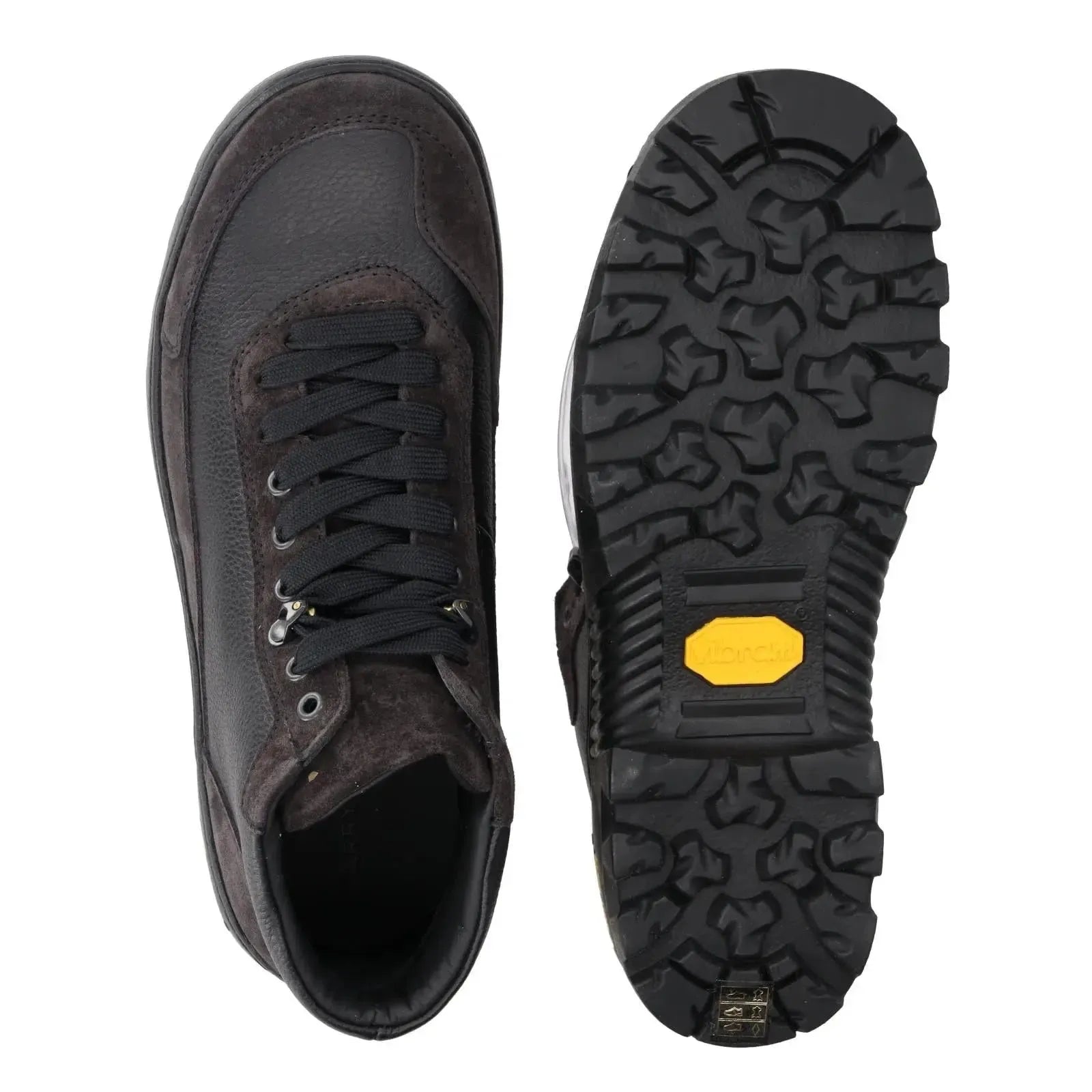 Harrys Of London Eccles Suede Milled Leather Walking Boot Charcoal Black-MALFORD OF LONDON SAVILE ROW MENSWEAR OUTLET
