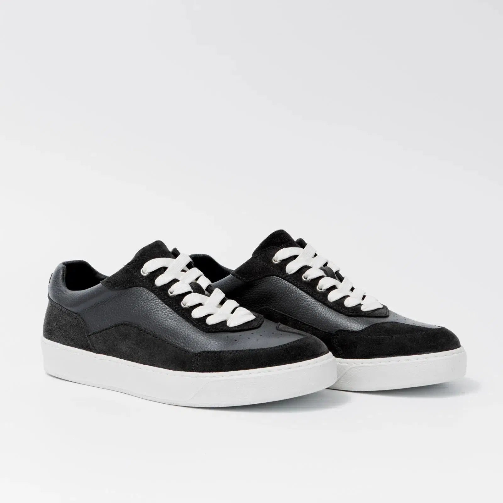 Harrys Of London Finch Suede/Soft Milled Calf Trainer Charcoal-MALFORD OF LONDON SAVILE ROW MENSWEAR OUTLET