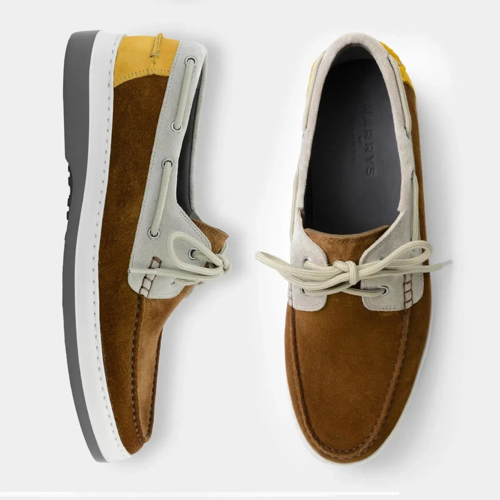 Harrys Of London Marina Suede Trainer Chestnut-MALFORD OF LONDON SAVILE ROW MENSWEAR OUTLET