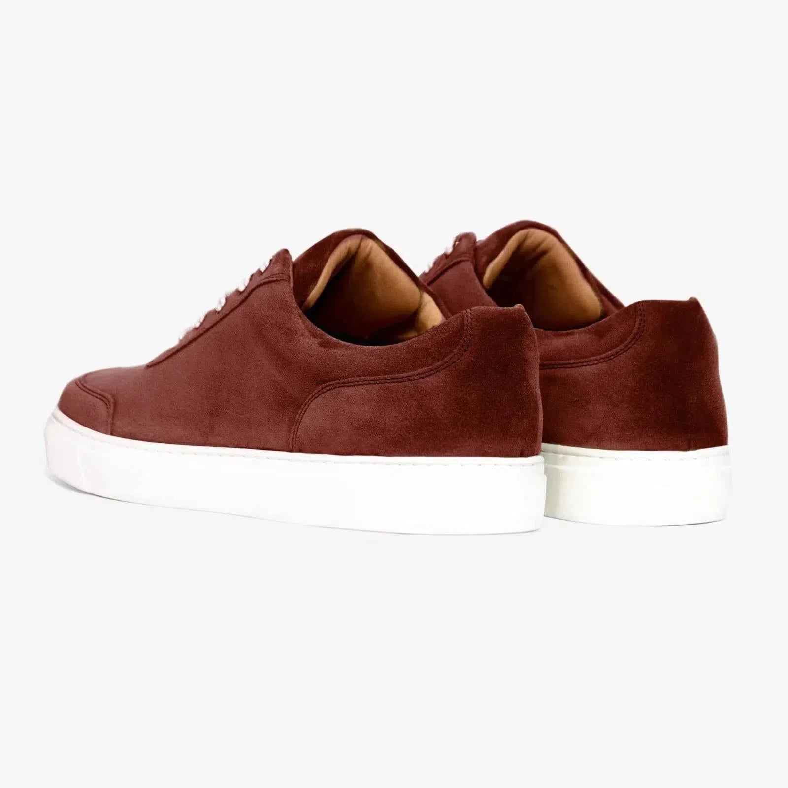 Harrys Of London Nimble Suede Burgundy Sole Alabaster-MALFORD OF LONDON SAVILE ROW MENSWEAR OUTLET