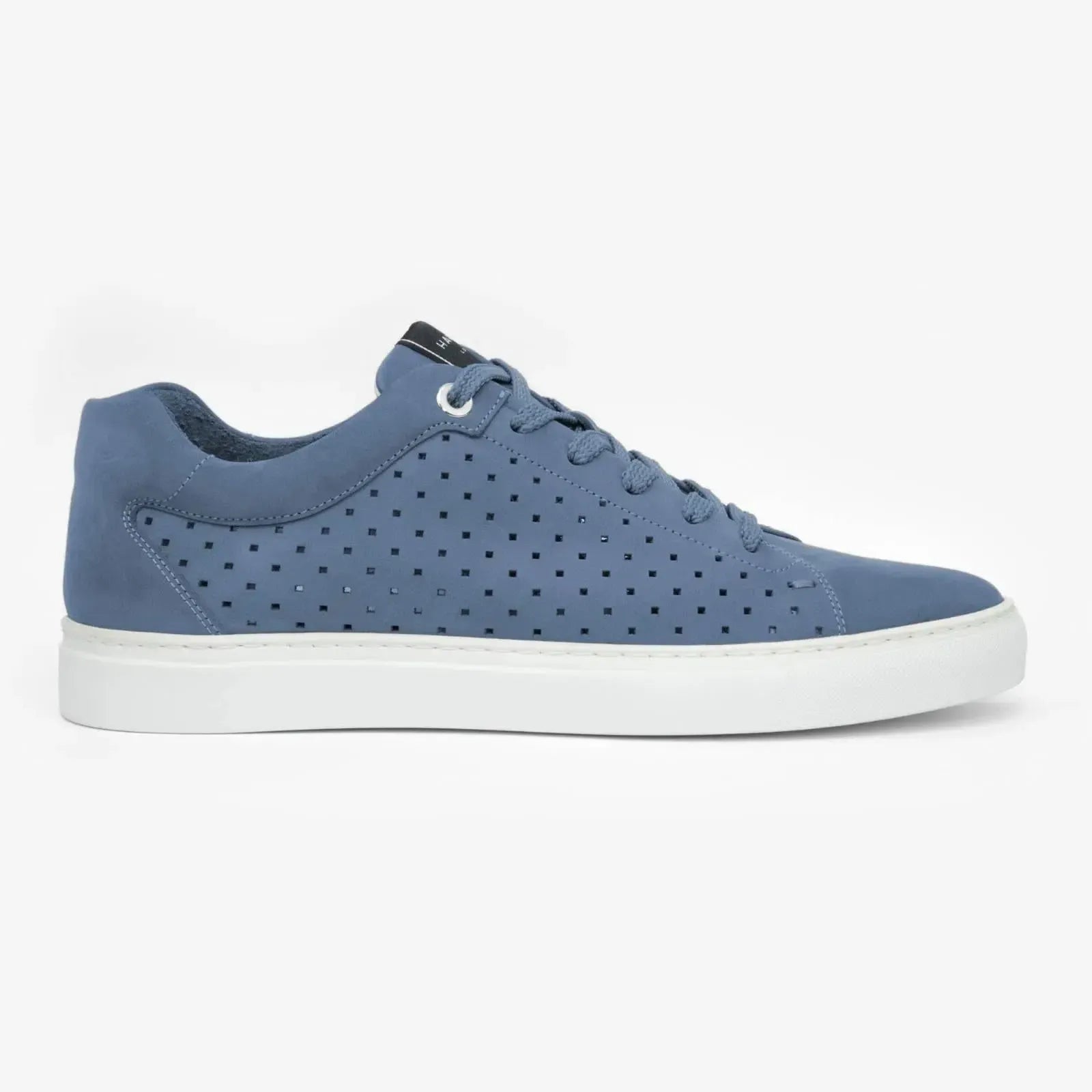 Harrys Of London Tom Nappa Leather/Tech Trainer Light Blue-MALFORD OF LONDON SAVILE ROW MENSWEAR OUTLET