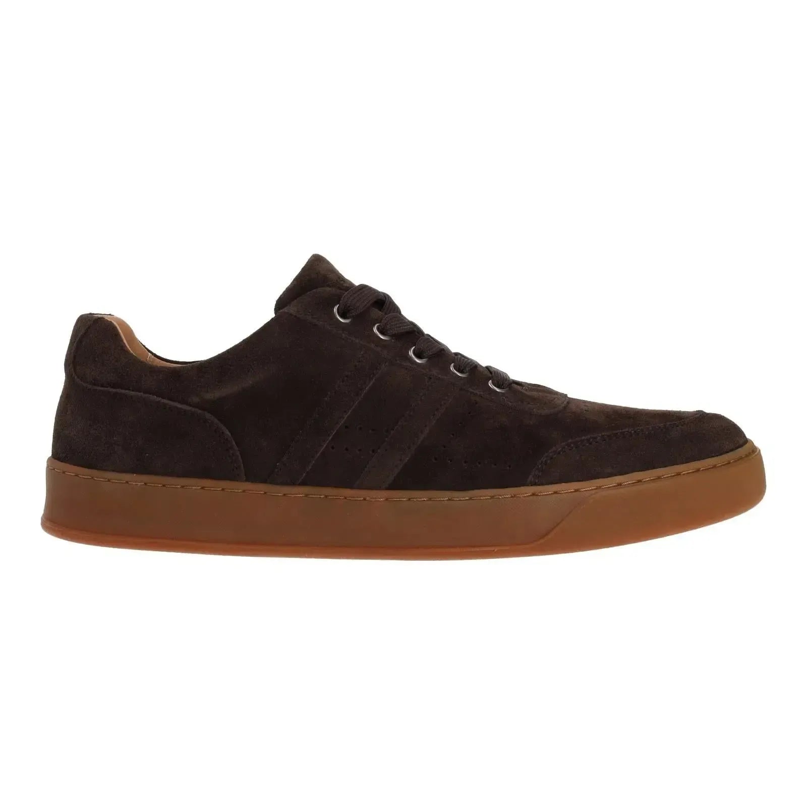 Harrys Of London Warren Suede Trainer Ebony/Honey-MALFORD OF LONDON SAVILE ROW MENSWEAR OUTLET